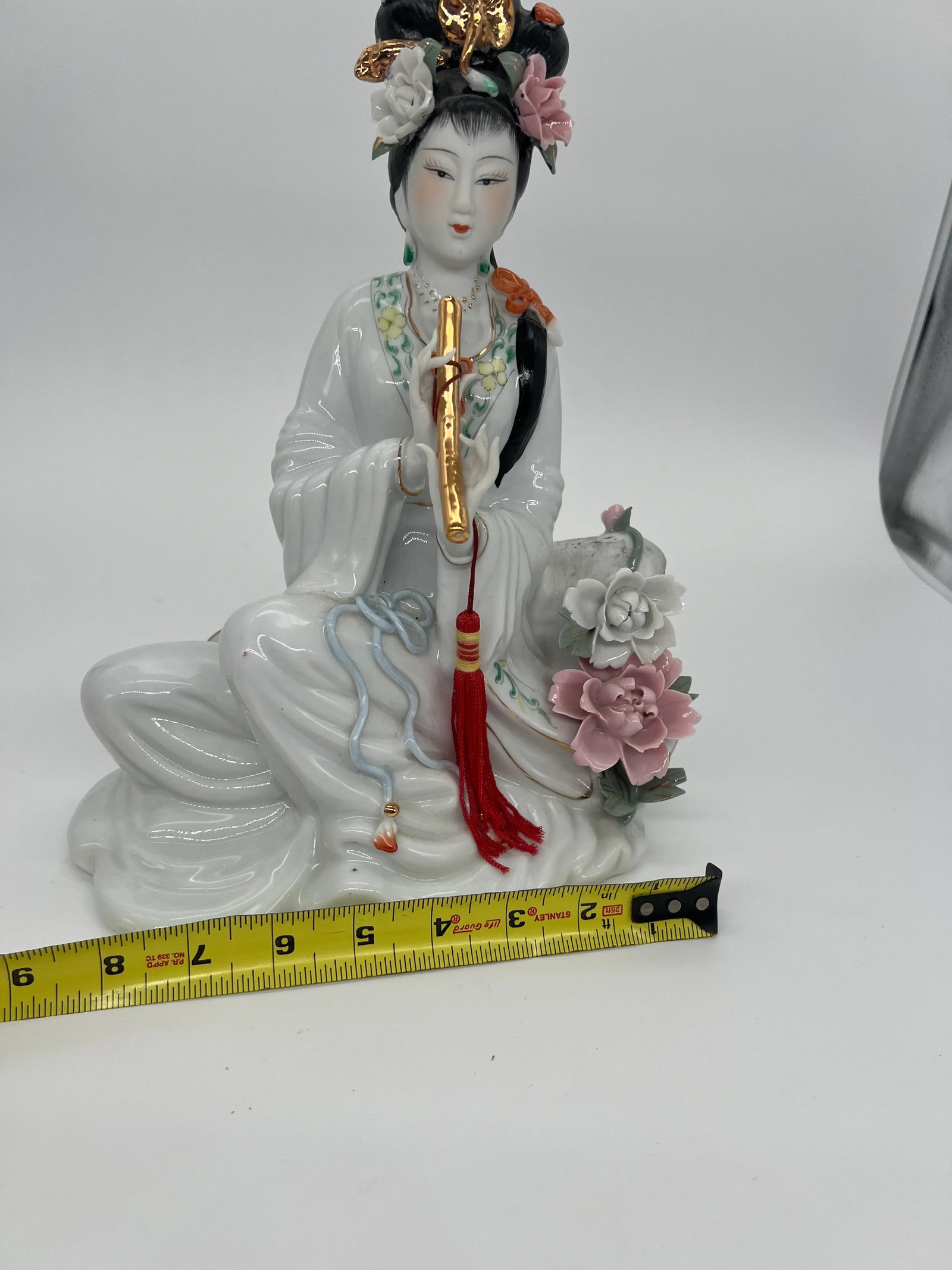 Vintage Asian Geisha Musician Figurines a Pair - 11
