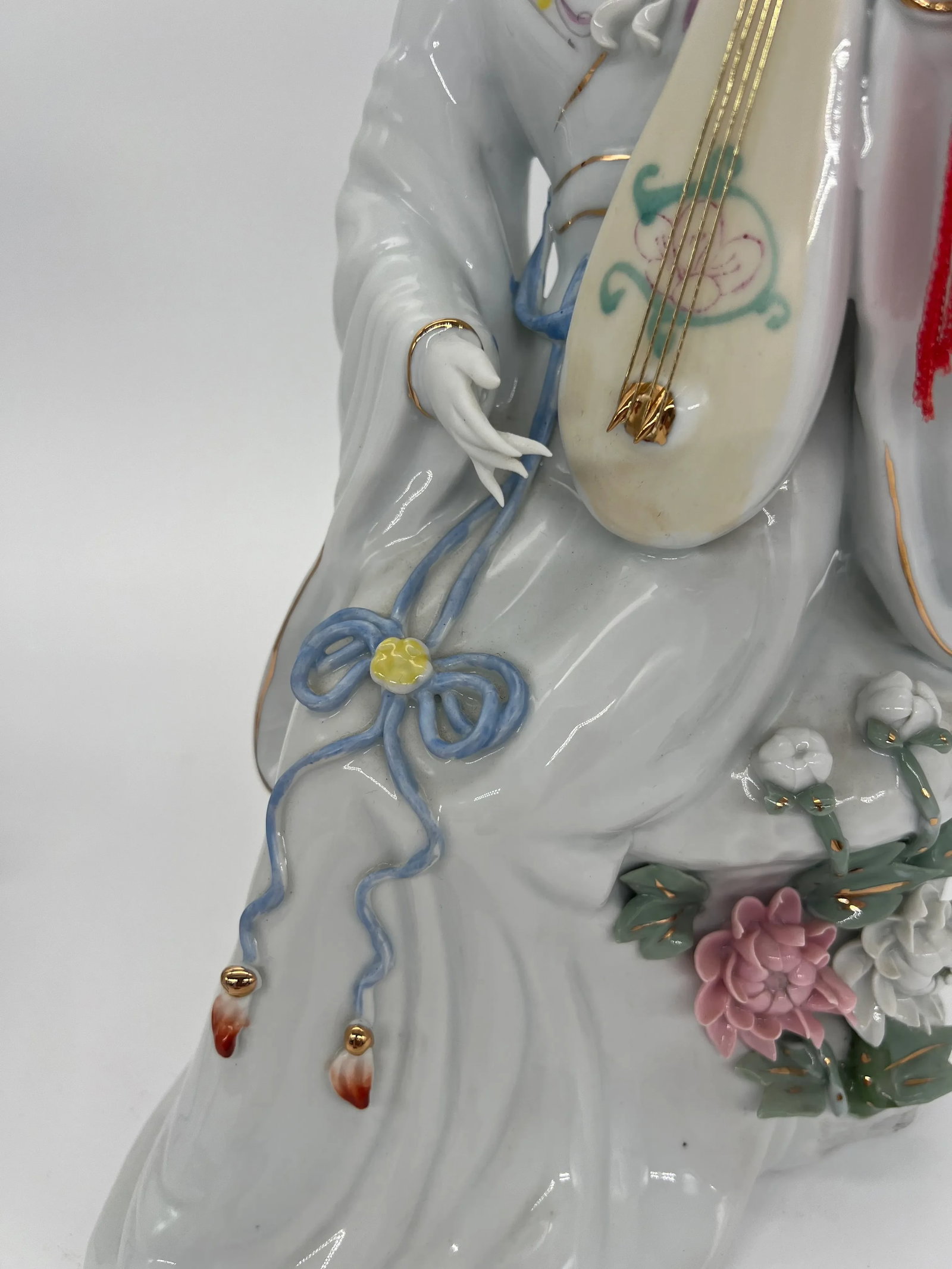 Vintage Asian Geisha Musician Figurines a Pair - 2
