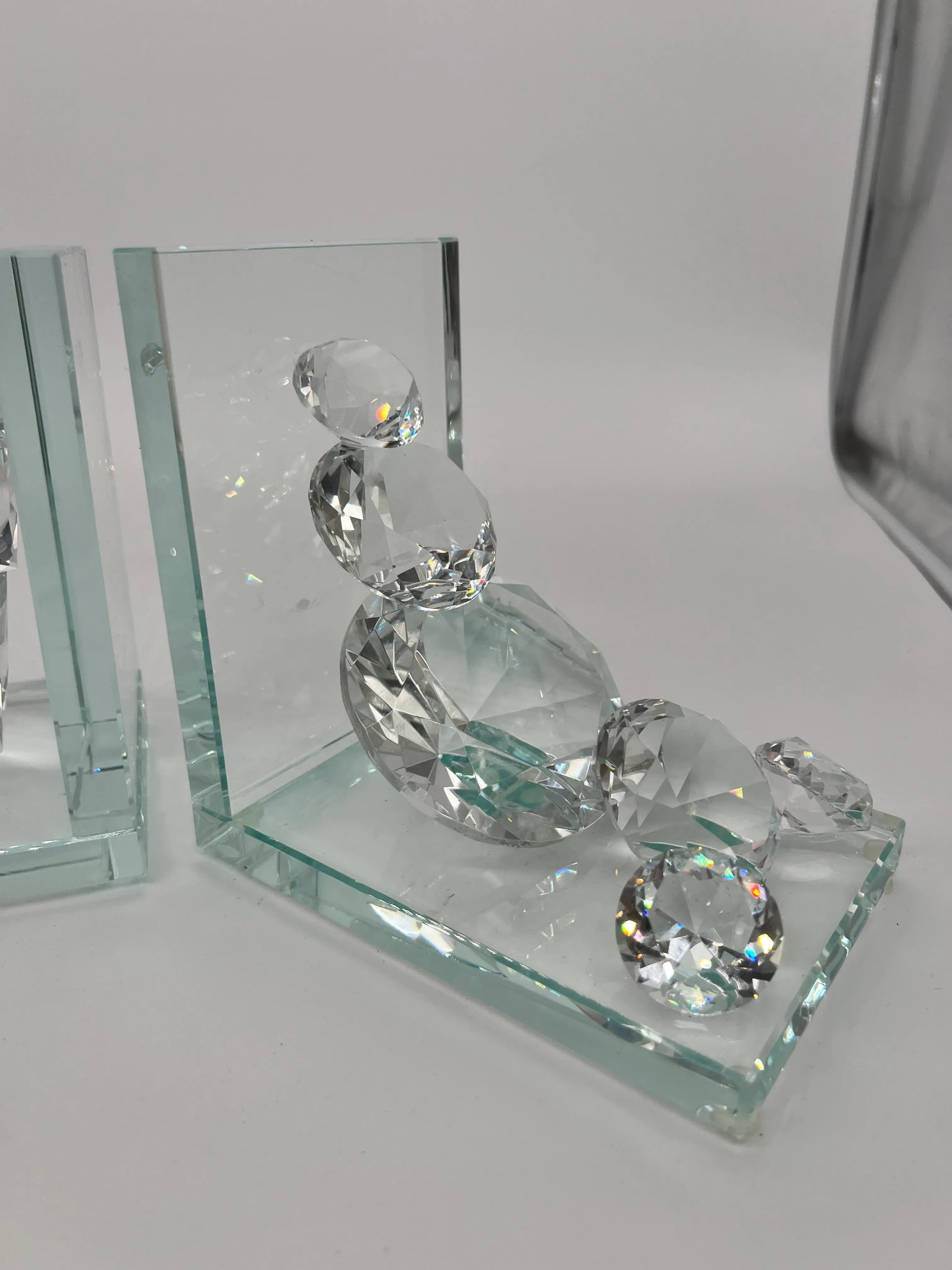 Crystal Bookends Very Sparkly - 5