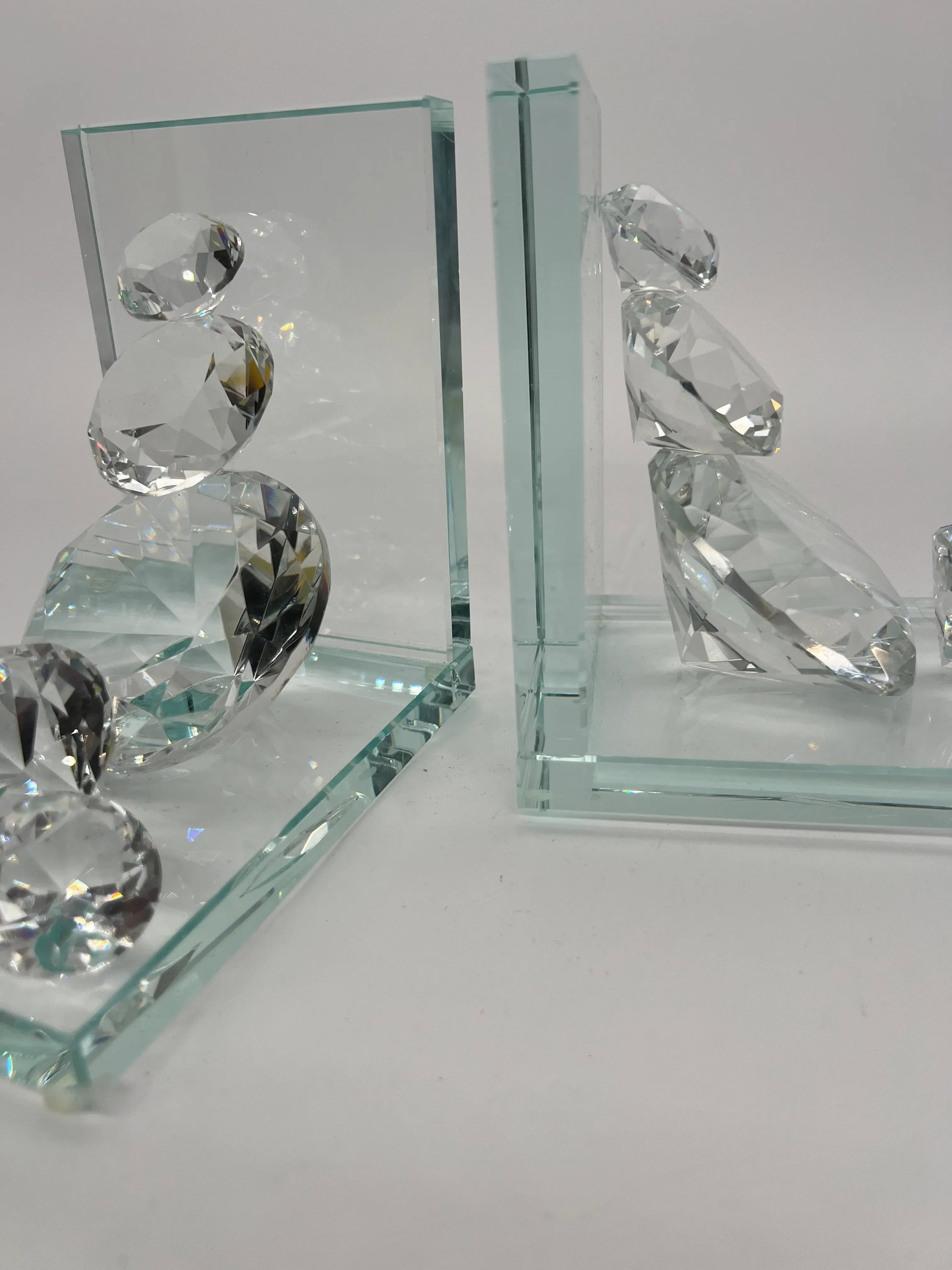 Crystal Bookends Very Sparkly - 8