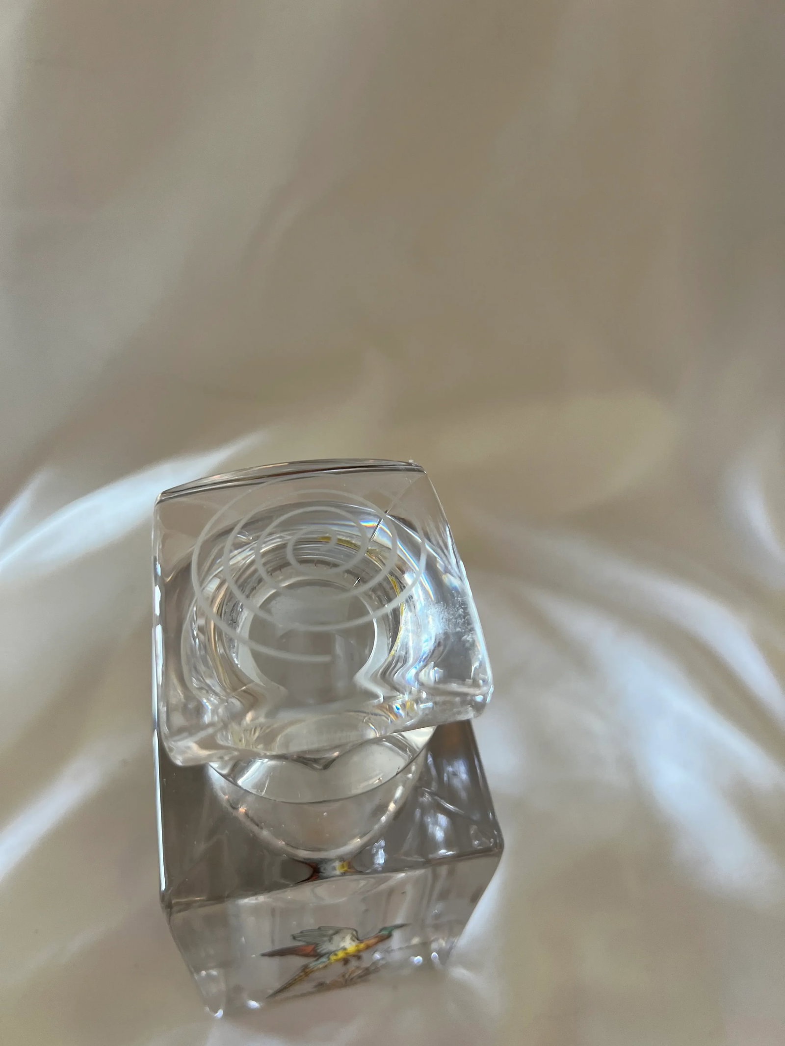 Mid Century Carwin Crystal Cologne or Perfume Bottle - 4