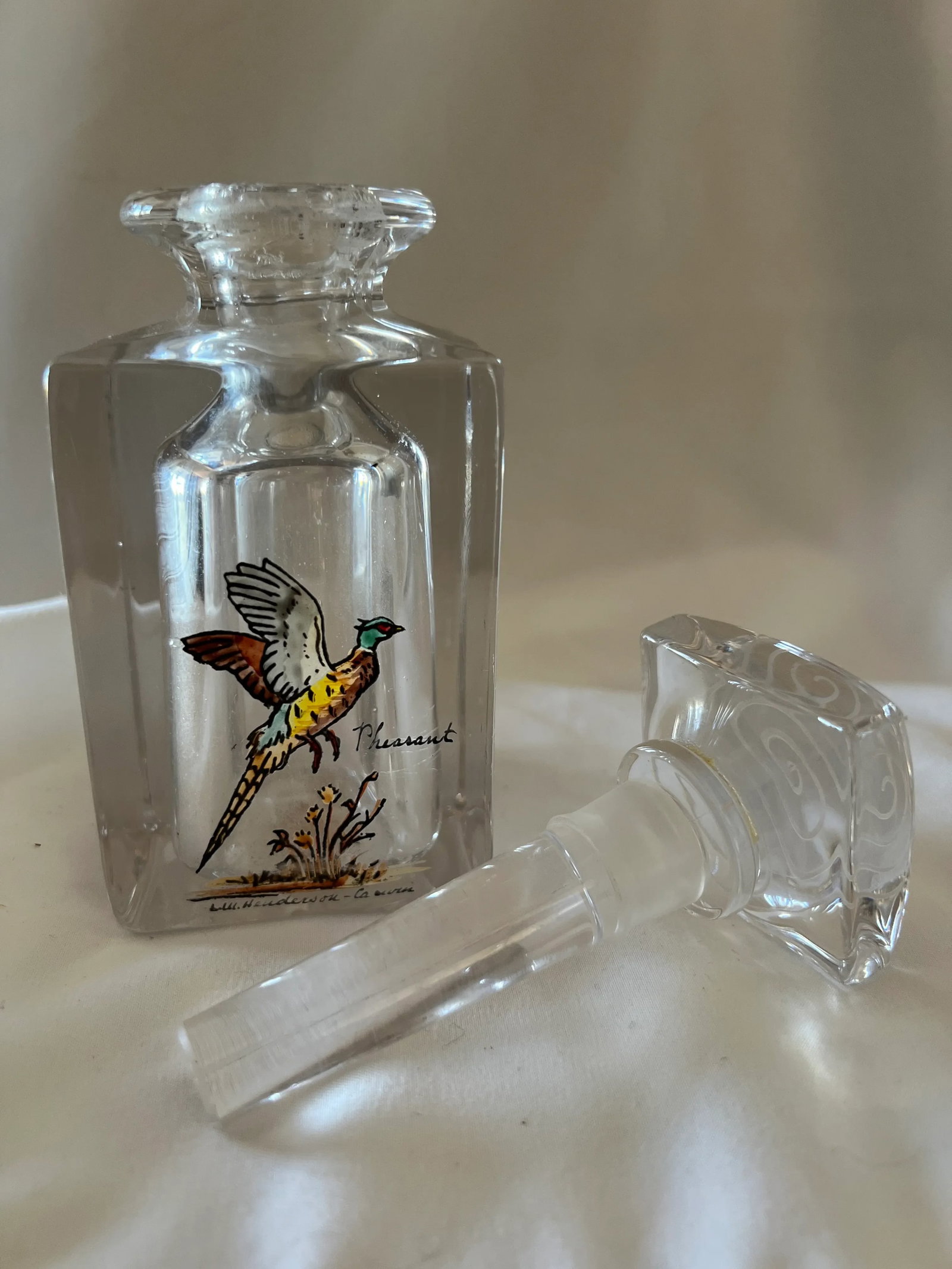 Mid Century Carwin Crystal Cologne or Perfume Bottle - 9