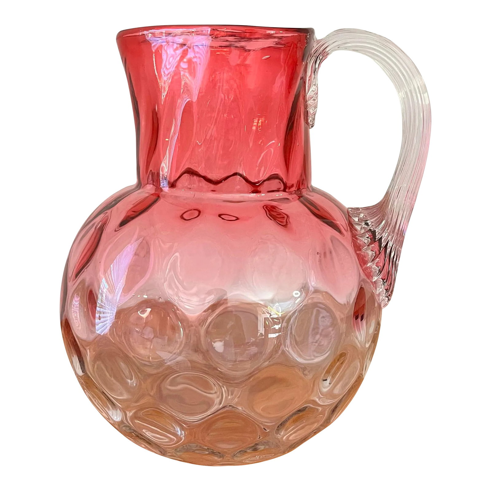 Large Antique Rubina Inverted Thumbprint Pitcher (1 of 7)