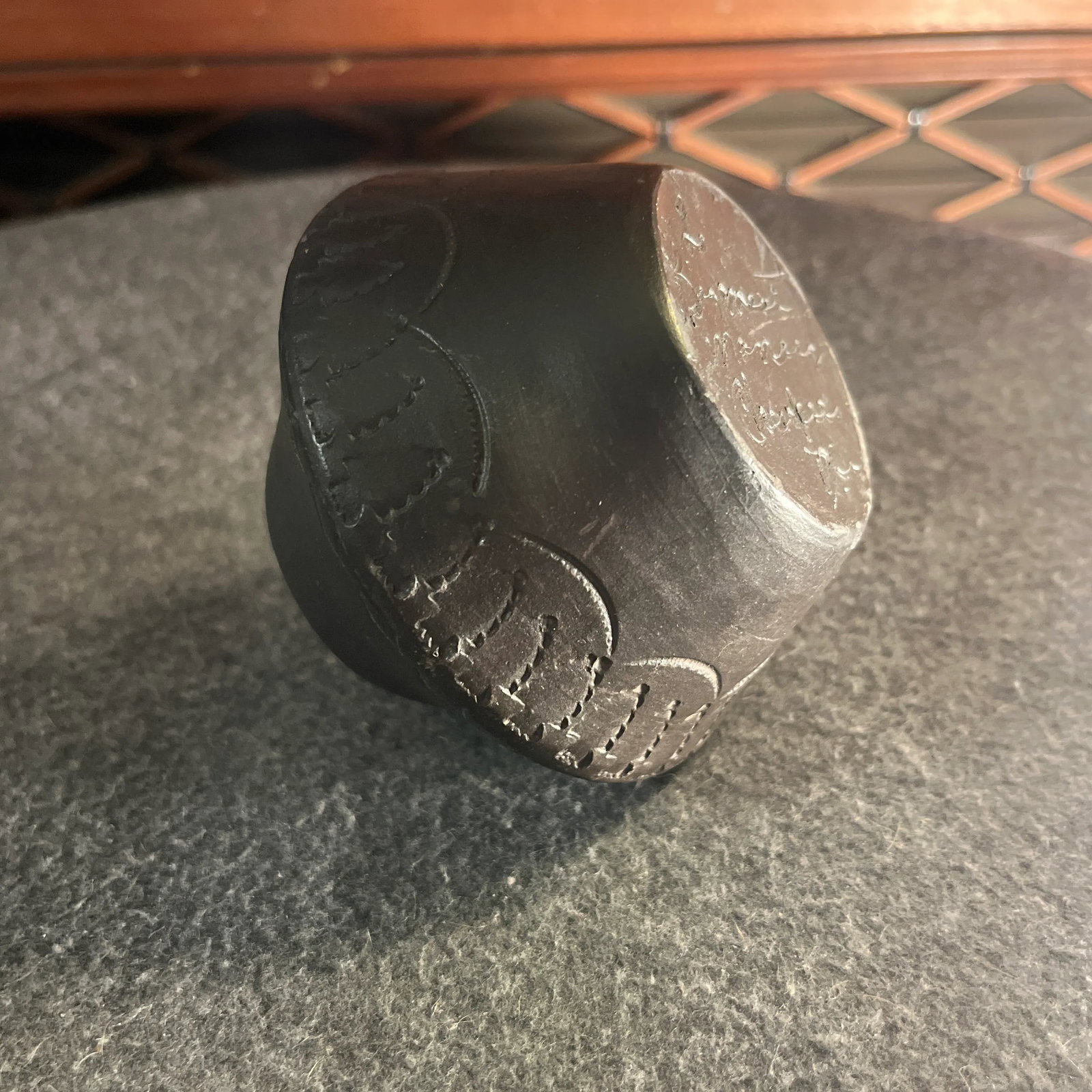 Vintage Louise Bigmeat Maney Cherokee Black Pottery Jar - 5