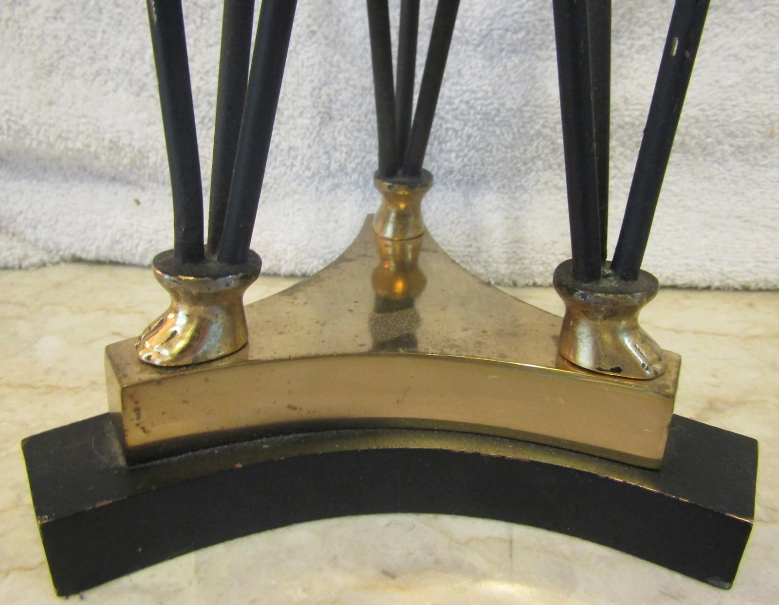 1940s Empire Style Candlestick With Hoof Feet and Acorn Adornment - 6