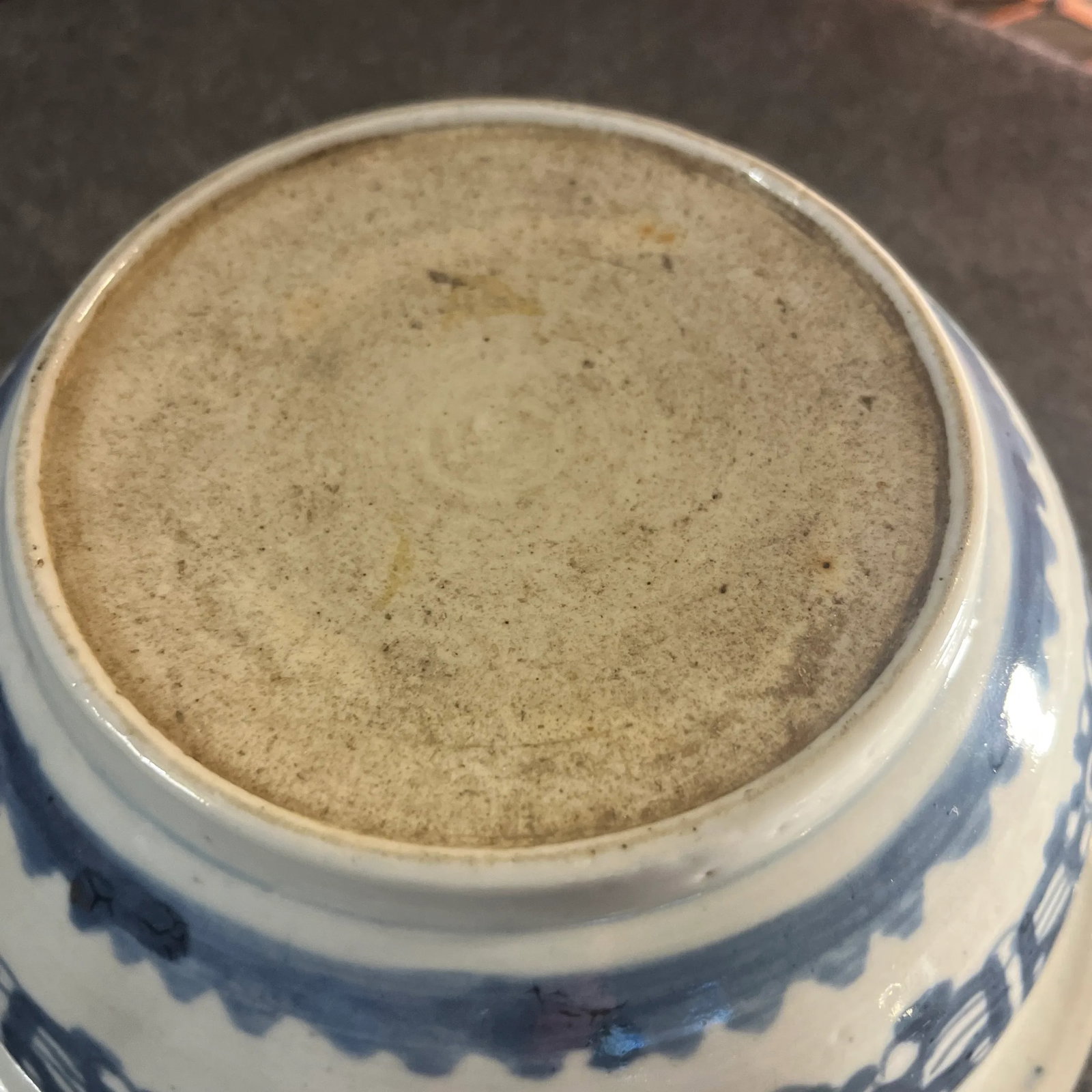 Antique Late 19th Century Chinese Blue & White Porcelain Censer Bowl - 3
