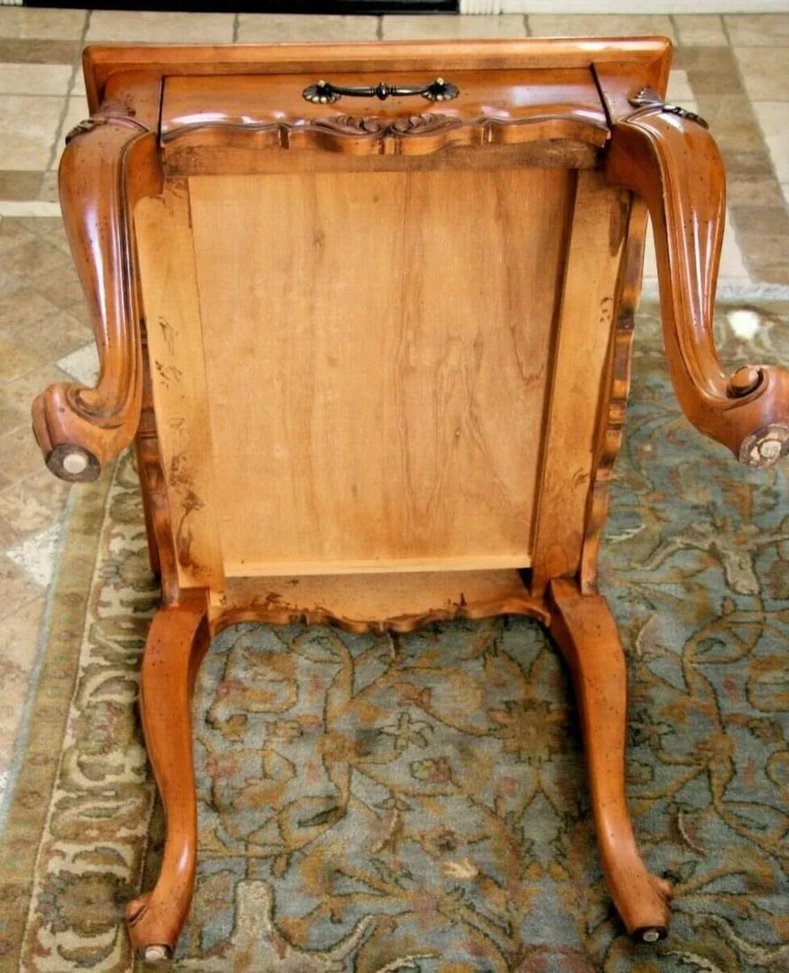 1960s Vintage Spencer Furniture French Country Drawer Occasional Lamp Table - 2