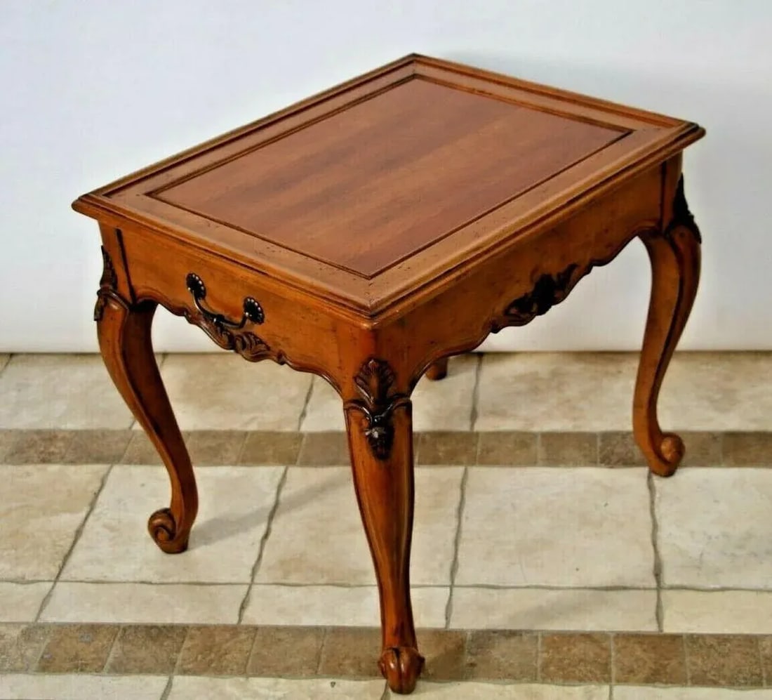 1960s Vintage Spencer Furniture French Country Drawer Occasional Lamp Table - 3