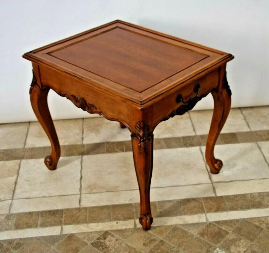 1960s Vintage Spencer Furniture French Country Drawer Occasional Lamp Table - 5