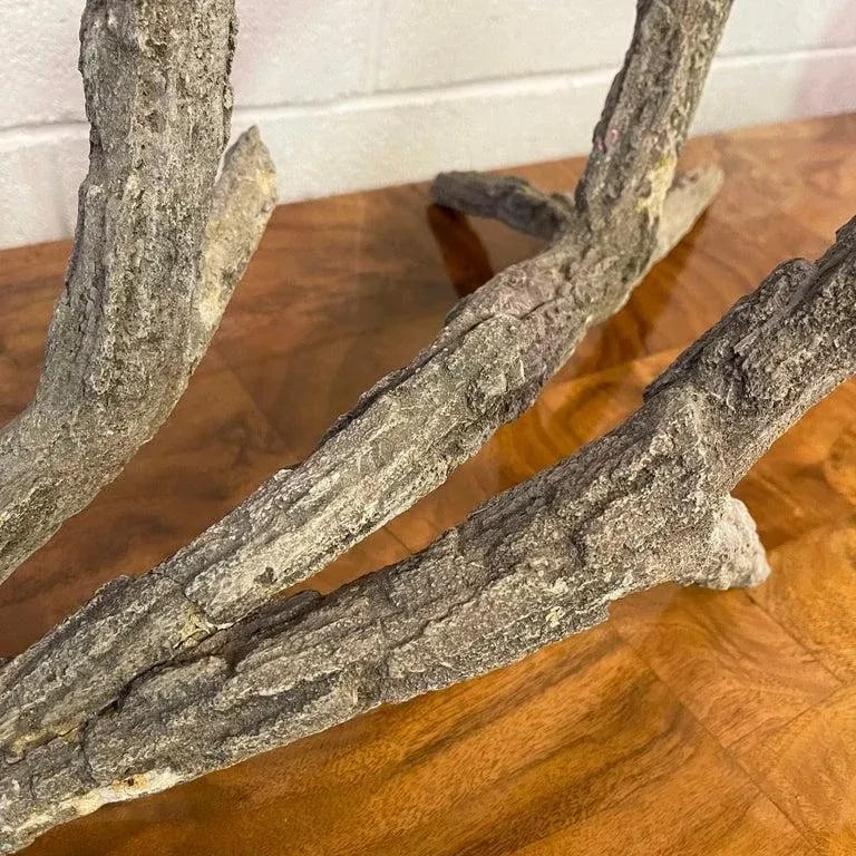 Mid-Century Sculptural Concrete Driftwood Branch Candelabra - 12