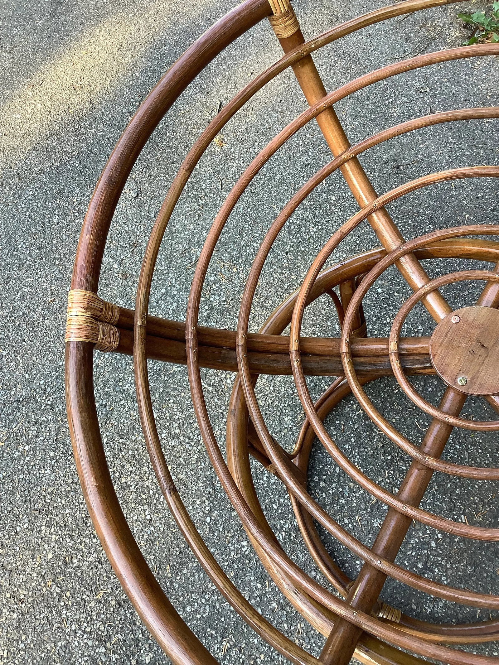Mid Century Modern Papason Bamboo Butterfly Saucer Chair - 3
