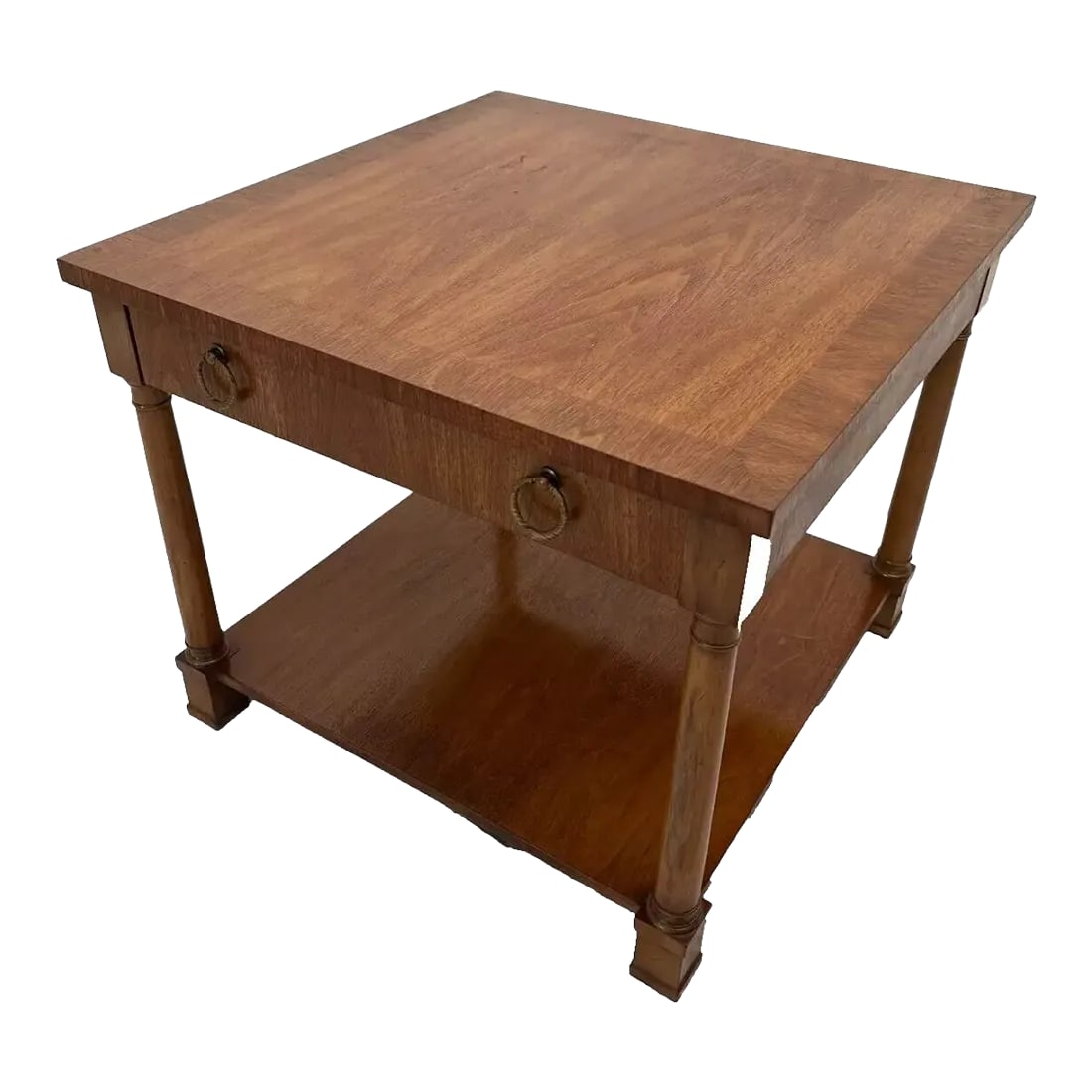 1970s Henredon Nightstand Side Table With One Drawer and Bottom Shelf (1 of 8)