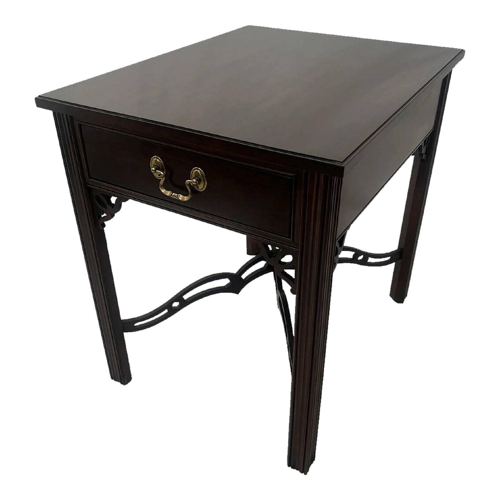 1990s Ethan Allen Nightstand Victorian Style Dovetail Drawer Mahogany: Gorgeous Vintage Ethan Allen Side Table Nightstand Victorian Style Dovetail Drawer Mahogany. 25" Tall X 26" Deep X 21" Wide. Very Good condition, Insured safe arrival nationwide shipping available