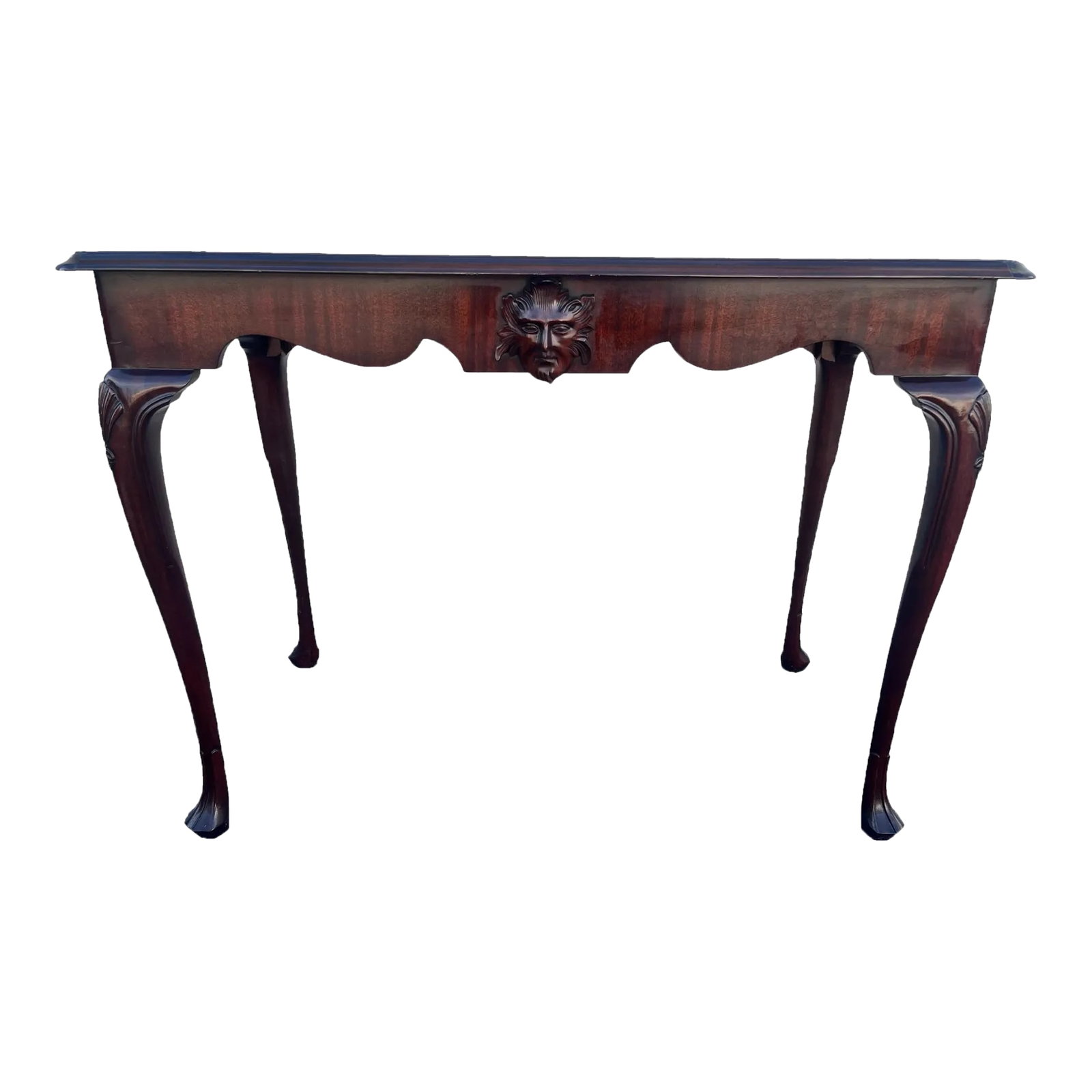 1980s Kindle Grand Rapids Irish Georgian Console/ Hall/ Tea Table: Kindle Grand Rapids Irish Georgian Mahogany Console Table / Hall Table / Tea Table Solid wood sturdy. Condition: Alterations: Original Condition Unaltered Imperfections: Some Imperfections Condition