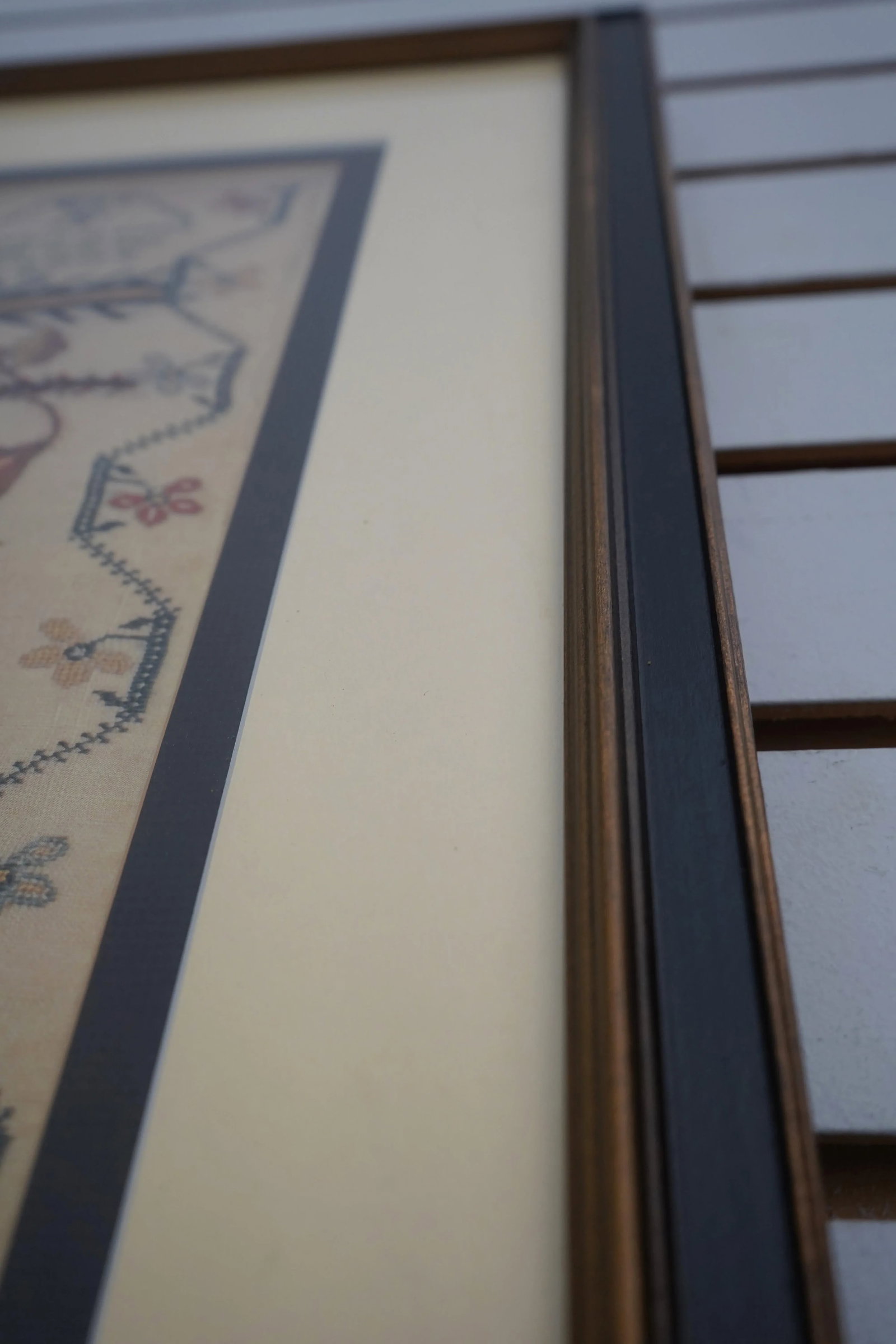Framed & Matted Early American Style Sampler Print - 5