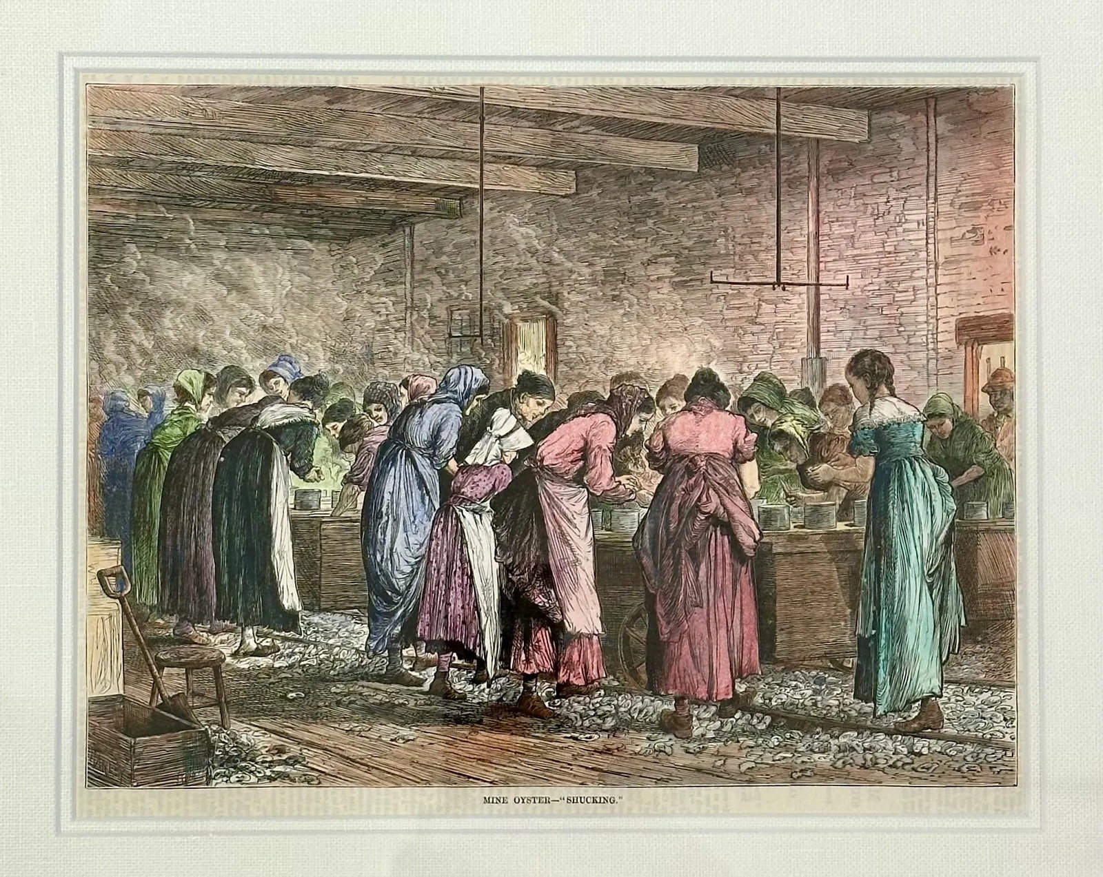 1875 Oyster Shucking, Framed - 2