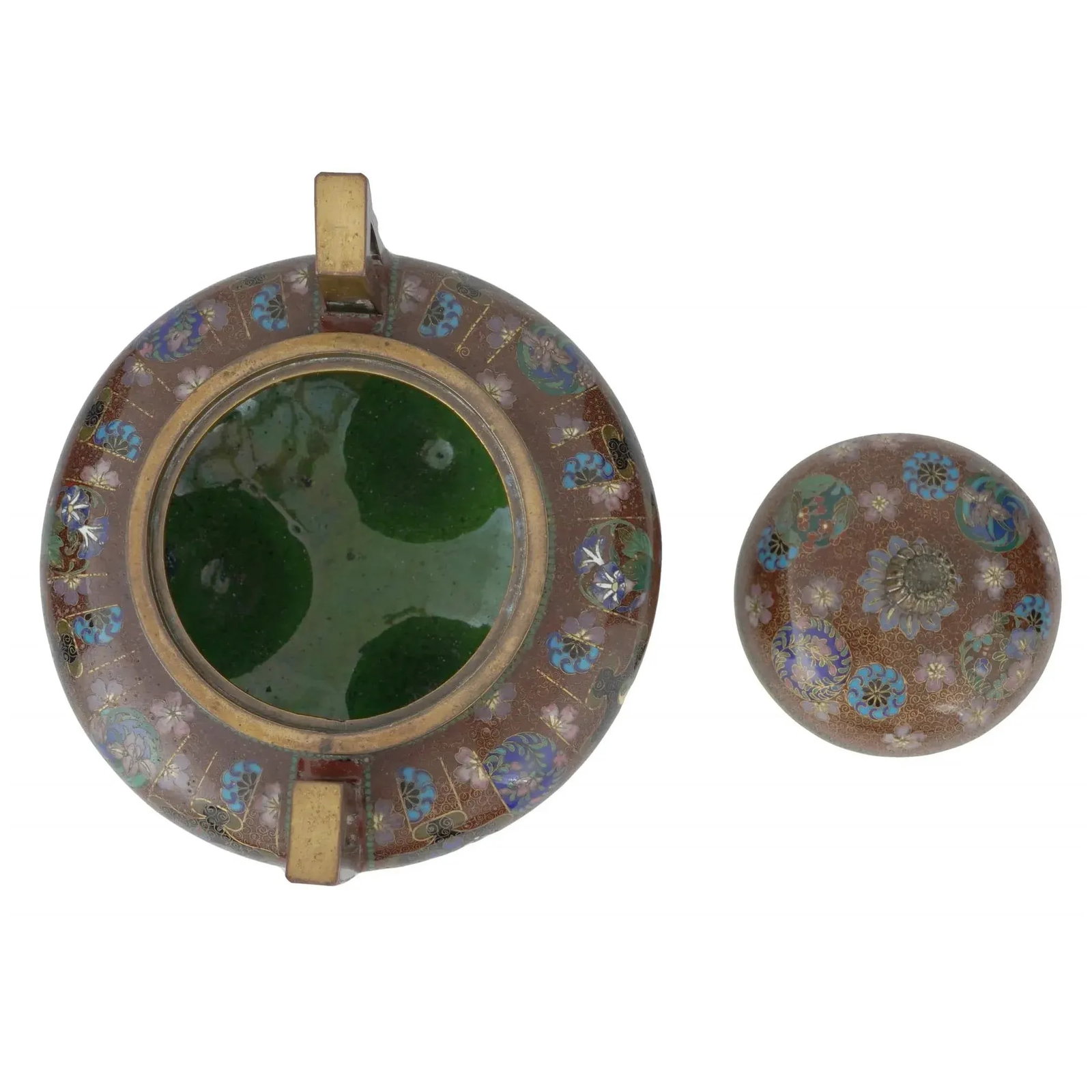 Large Late 19th Century Japanese Cloisonne Enamel Koro Incense Burner With Takara-Mono - 7
