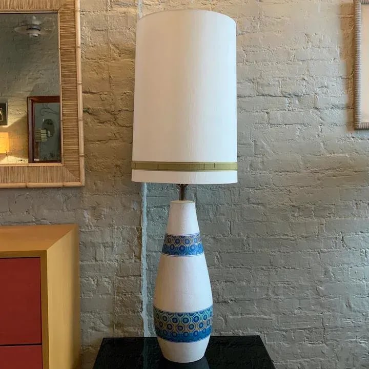 Mid-Century Modern Table Lamp by Aldo Londi for Bitossi with Shade - 2