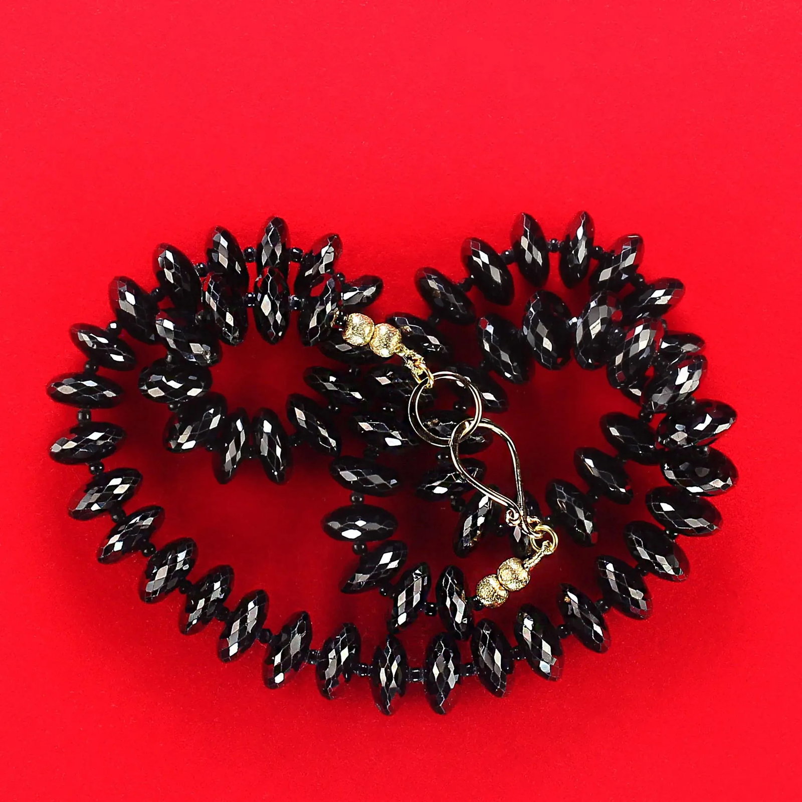Sparkling Faceted Black Tourmaline Necklace - 2