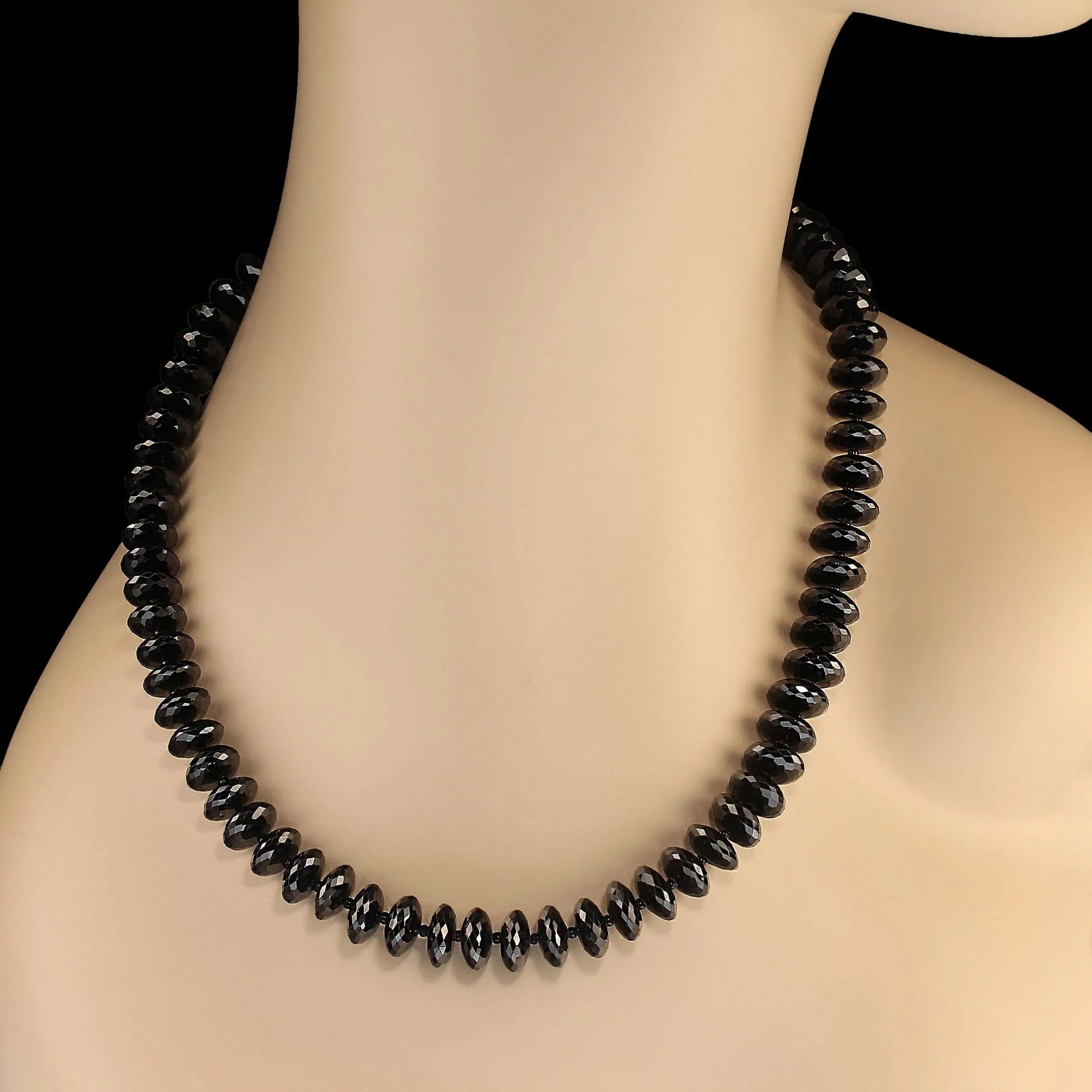 Sparkling Faceted Black Tourmaline Necklace - 3