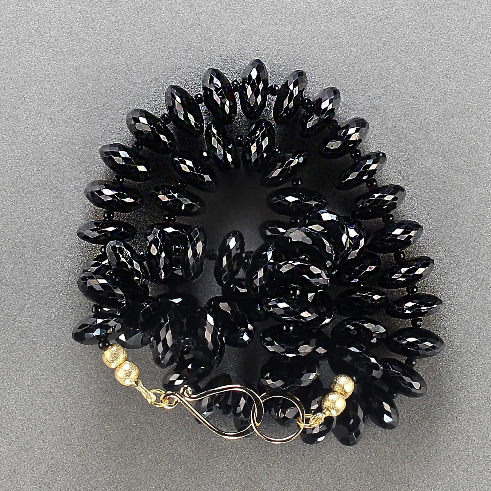 Sparkling Faceted Black Tourmaline Necklace - 6