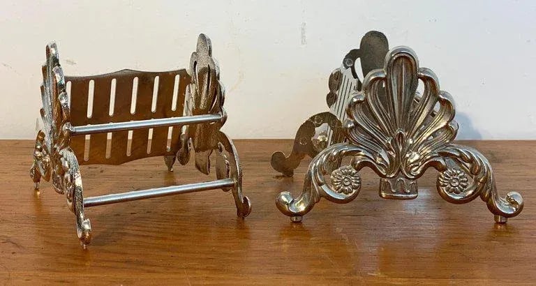 Mid 20th Century French Silver Plated Neoclassical Knife Rests - a Pair - 3