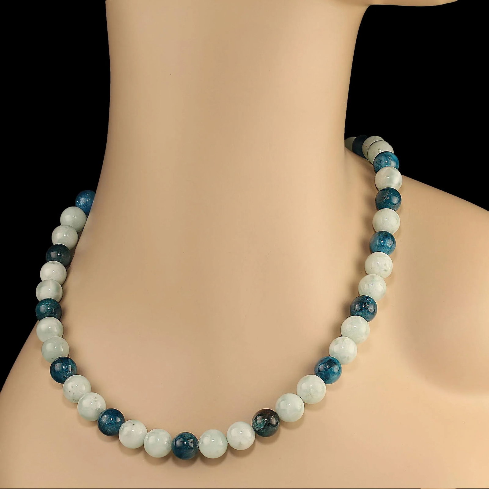 Green Angelite and Apatite Necklace - 3