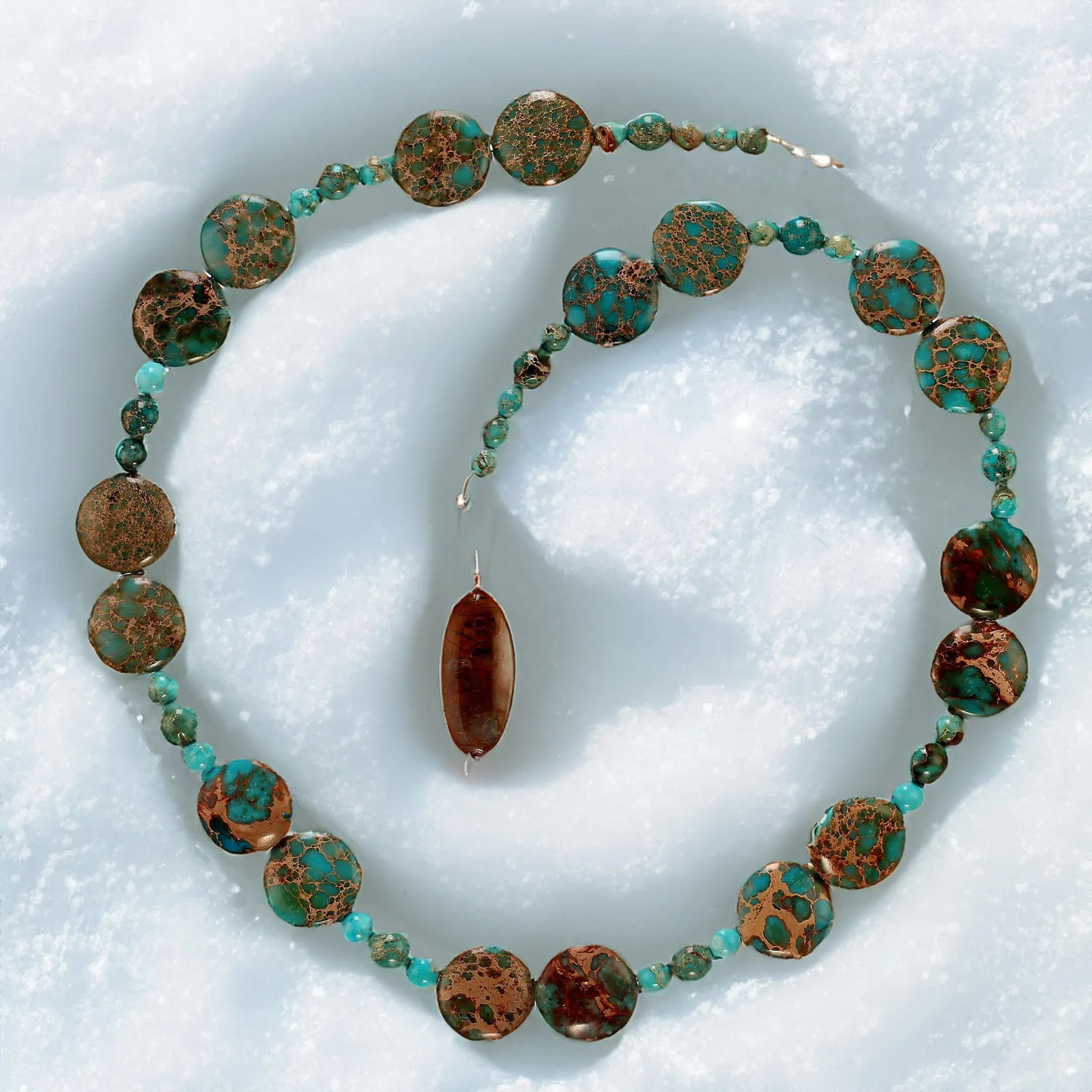 Desert Jasper Beaded Necklace - 5