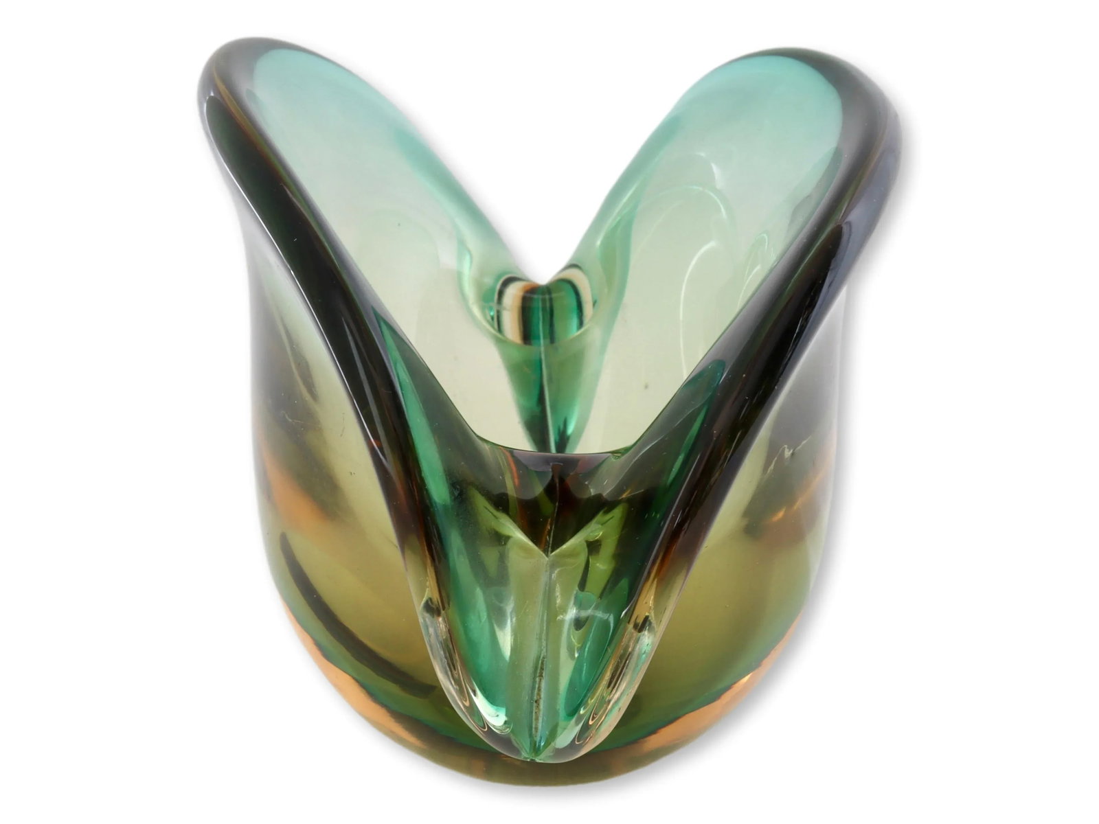 Italian Murano Glass Clam Shell Vase - 4