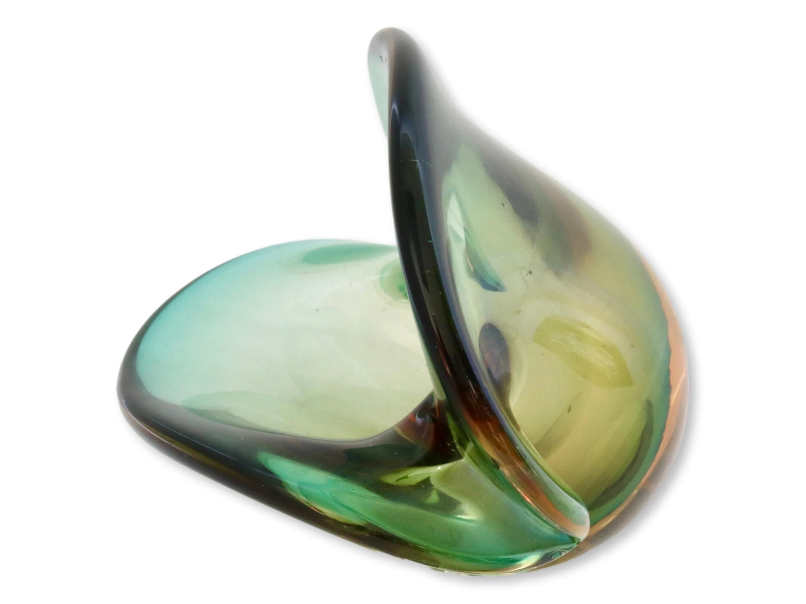 Italian Murano Glass Clam Shell Vase - 5