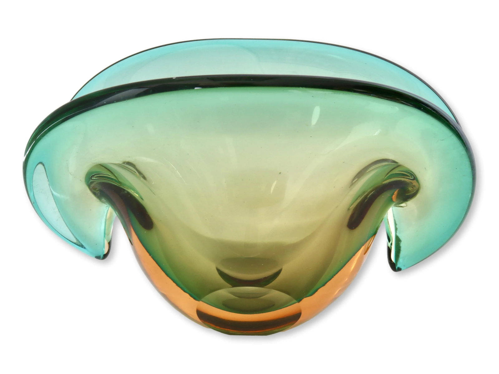 Italian Murano Glass Clam Shell Vase - 6