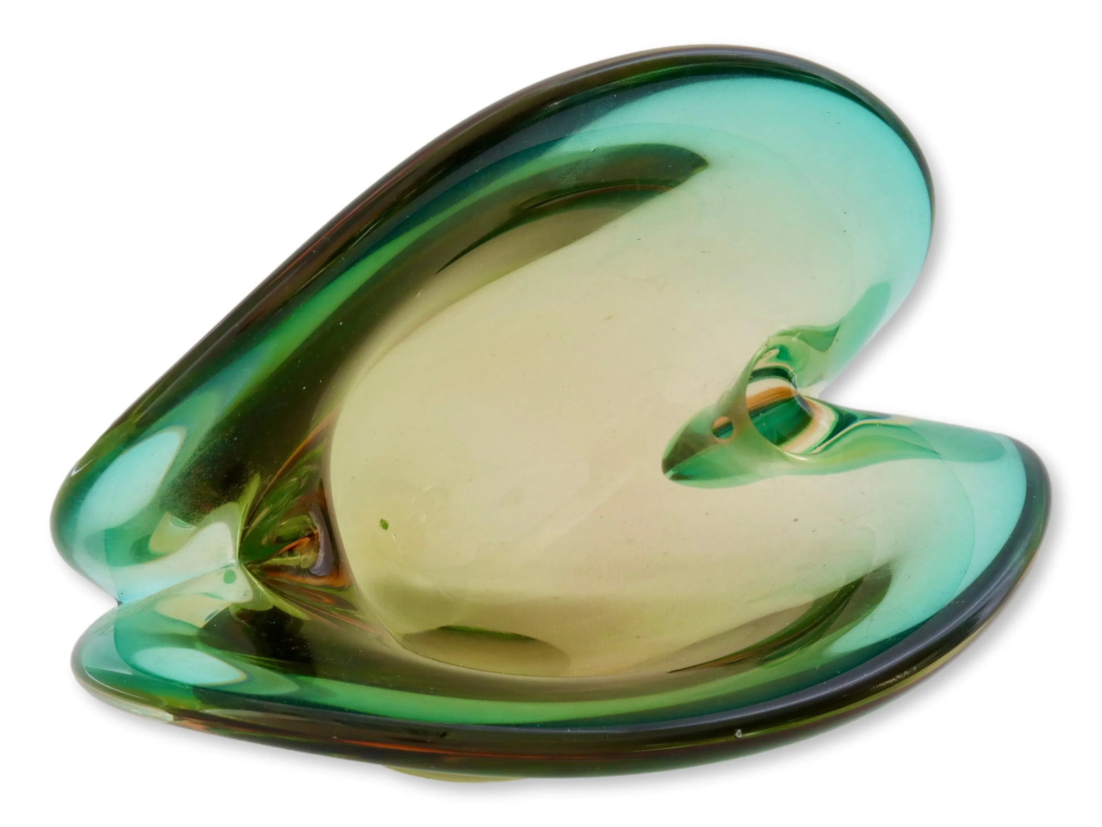 Italian Murano Glass Clam Shell Vase - 7
