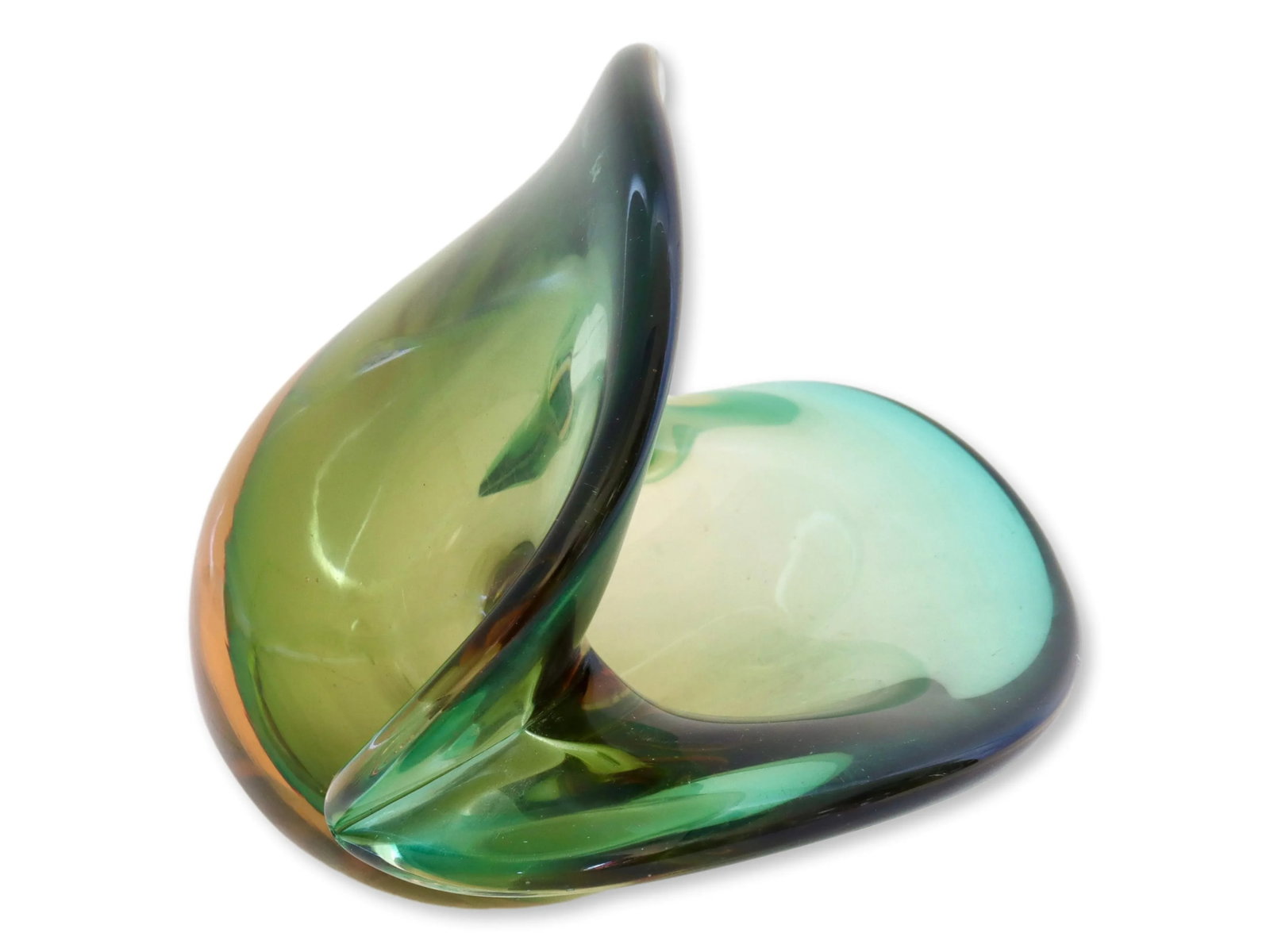 Italian Murano Glass Clam Shell Vase - 8
