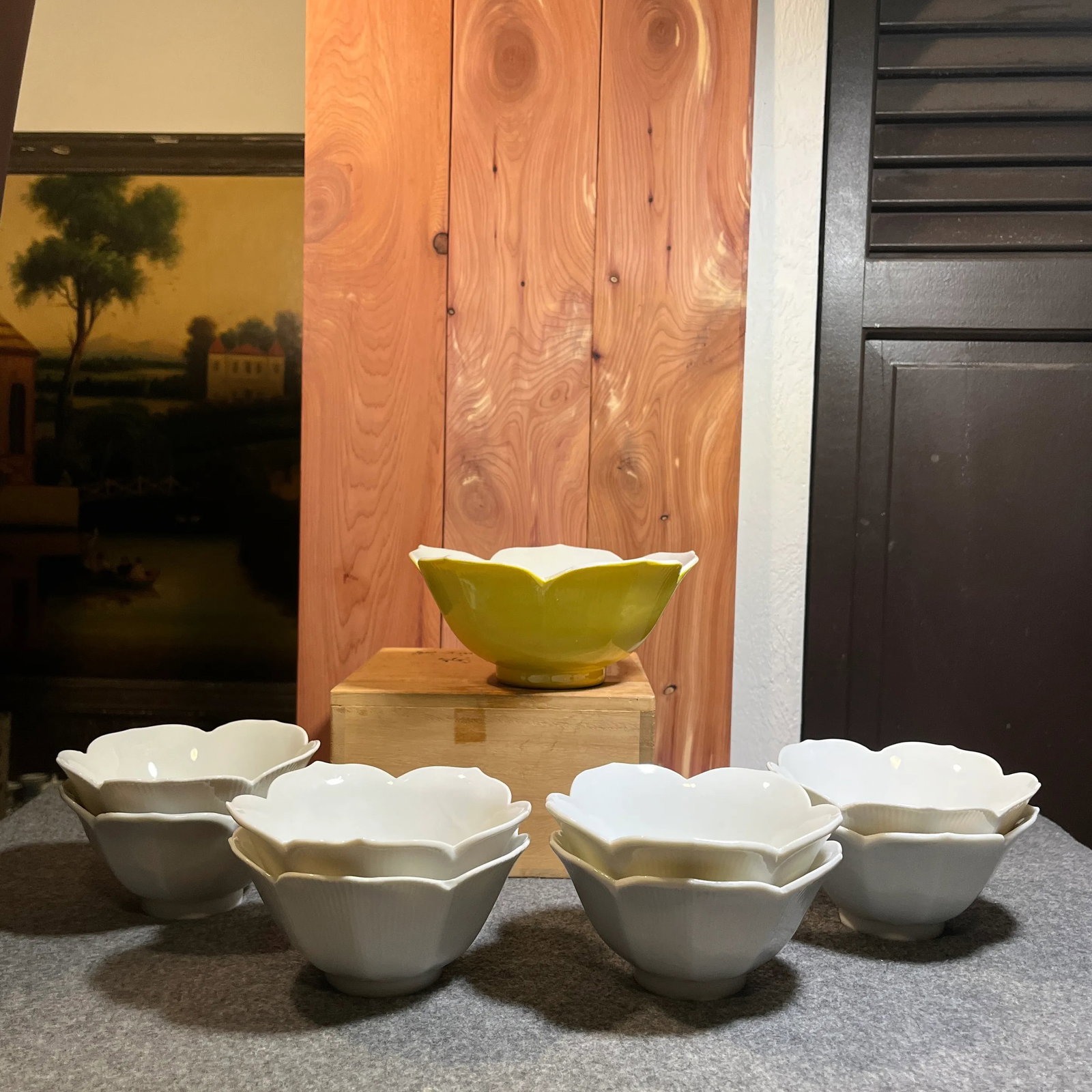 Mid 20th Century Vintage Lotus Bowls, Japan- 9 Pieces - 8