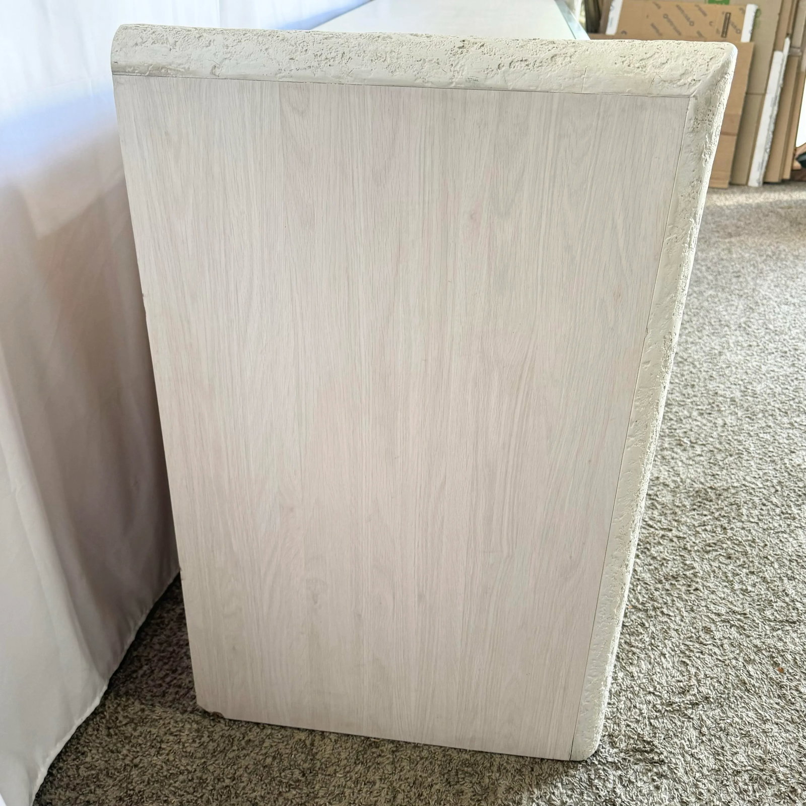 Postmodern Stucco Wood Grain Laminate Credenza - 7