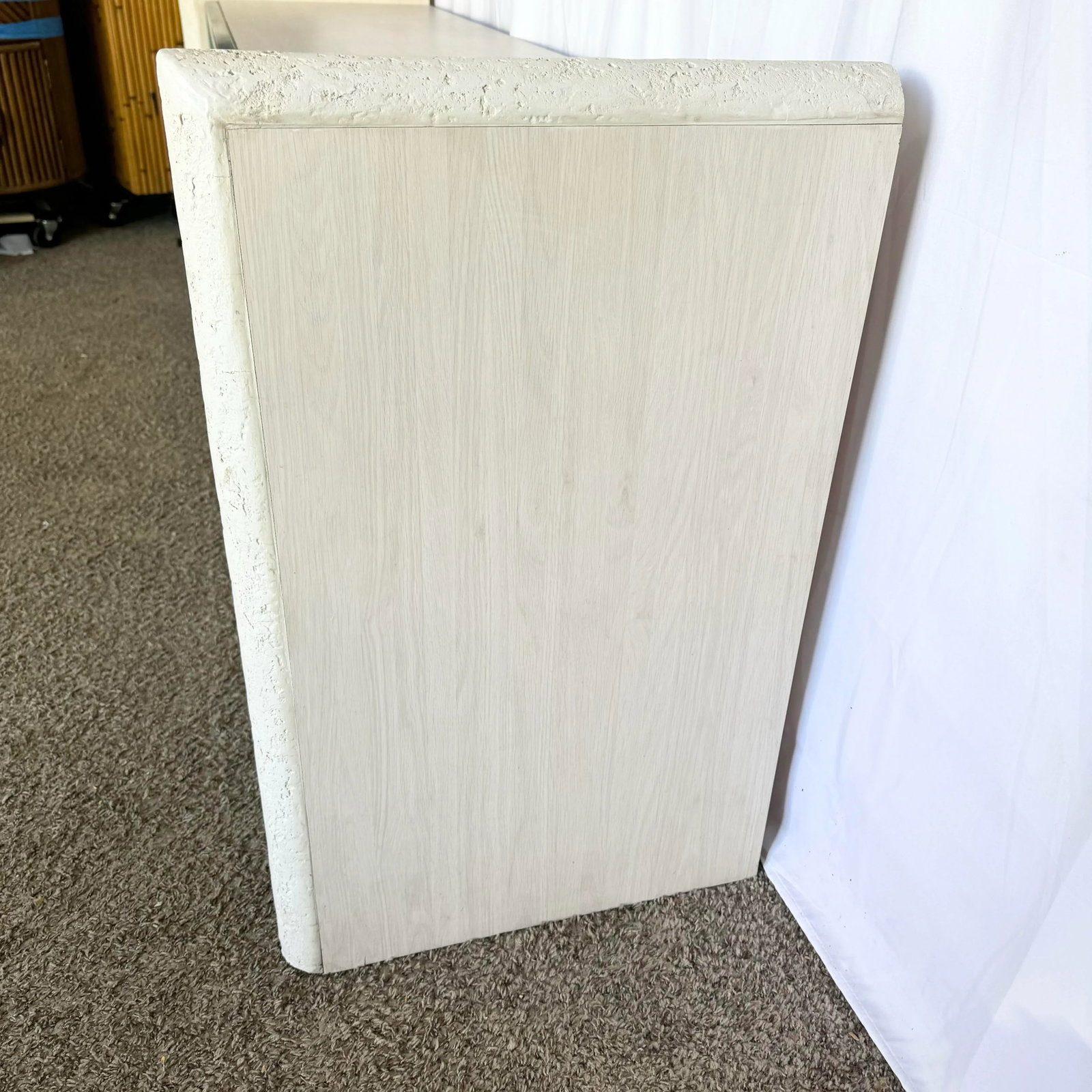 Postmodern Stucco Wood Grain Laminate Credenza - 8