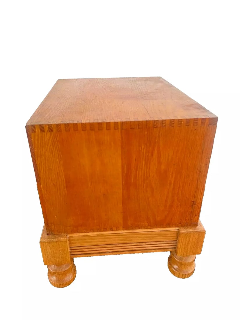 Antique Card Catalog File Cabinet Fifteen Slots Interior Drawer Dill & Collins - 4