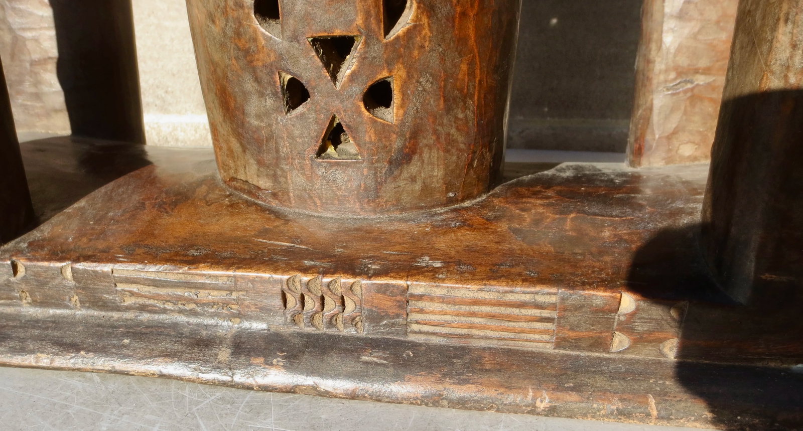 Antique Ashanti African Womens Stool - 7