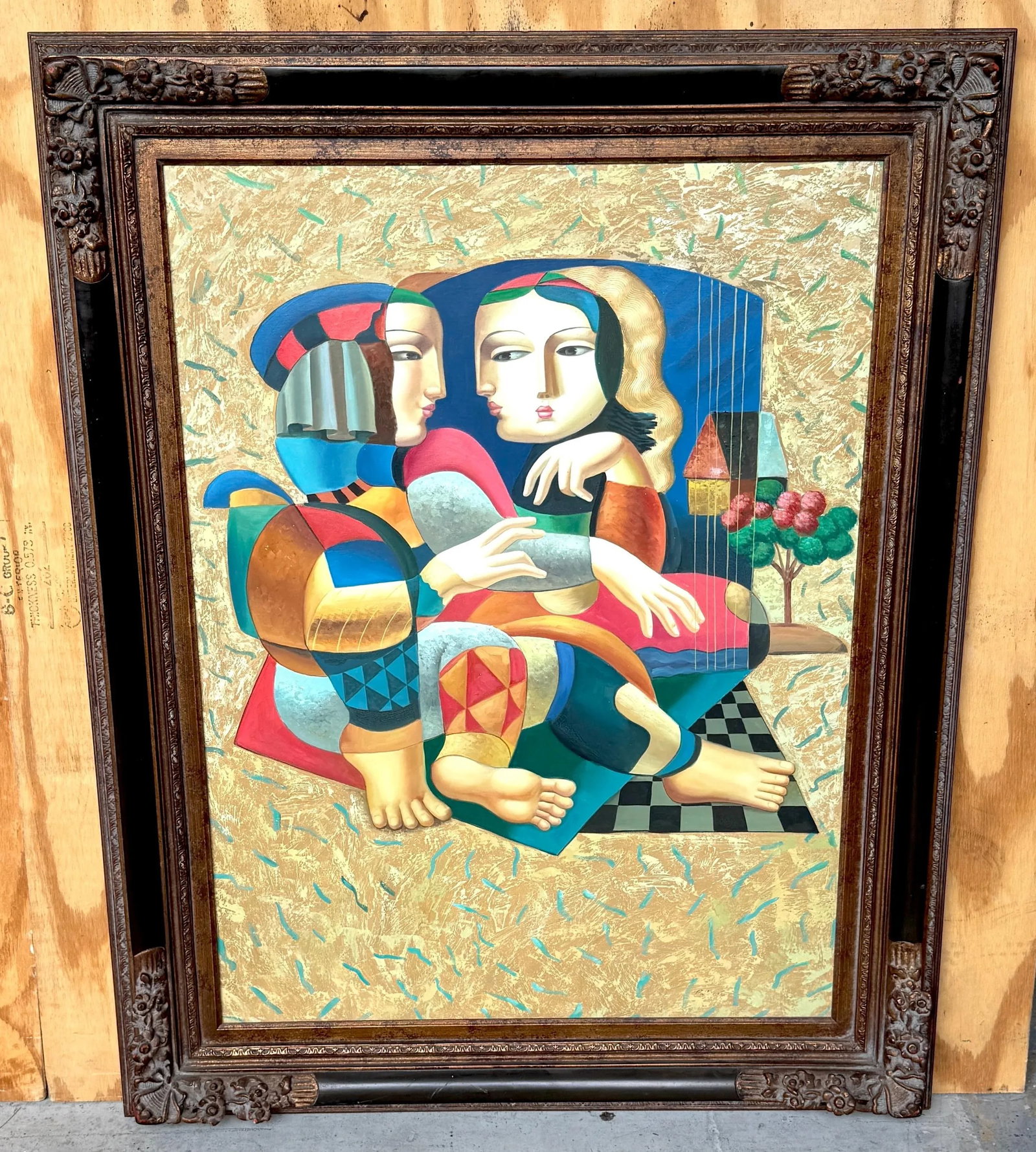 Bustamante School, Surrealist Painting Women in Landscape, Mexico C. 1980s - 4