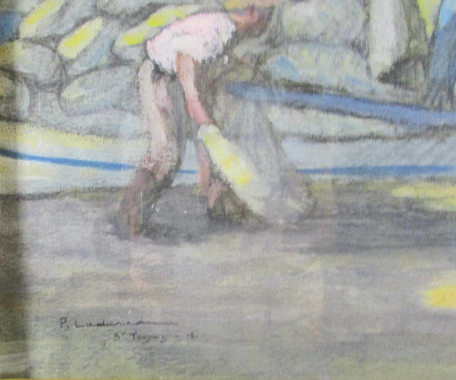 Pierre Ladureau Gouache Painting Dated 1913 - 3