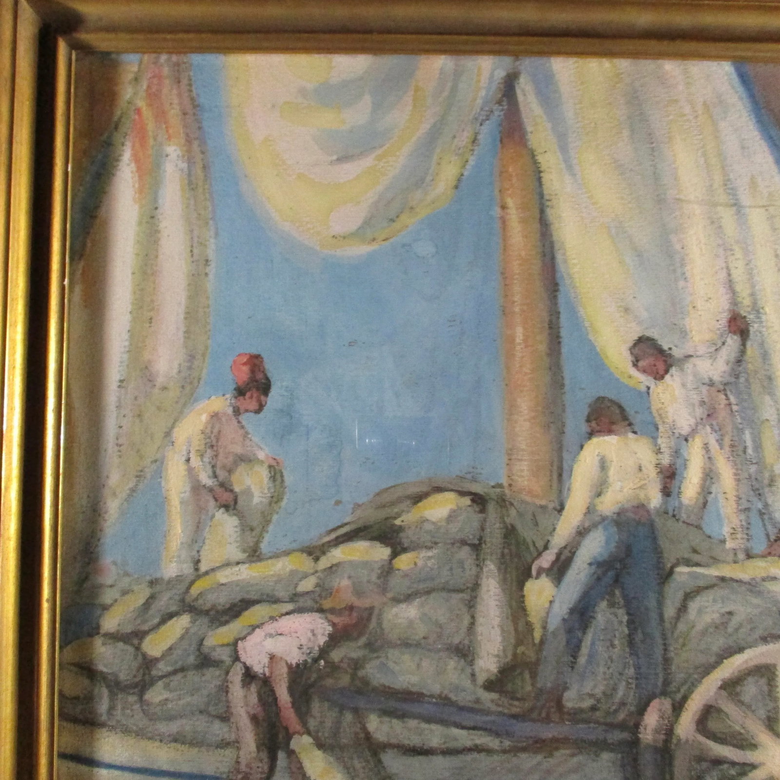 Pierre Ladureau Gouache Painting Dated 1913 - 4
