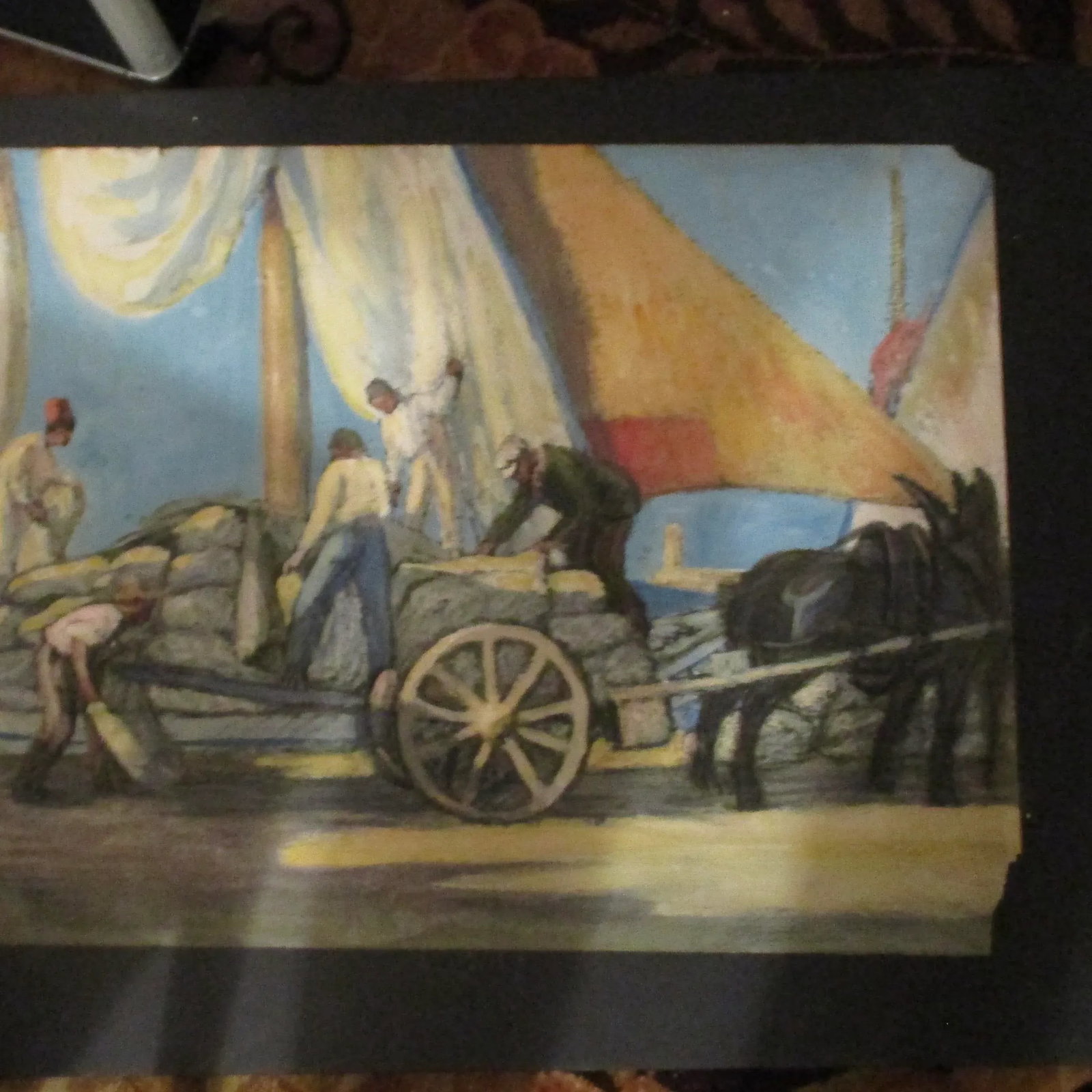 Pierre Ladureau Gouache Painting Dated 1913 - 9