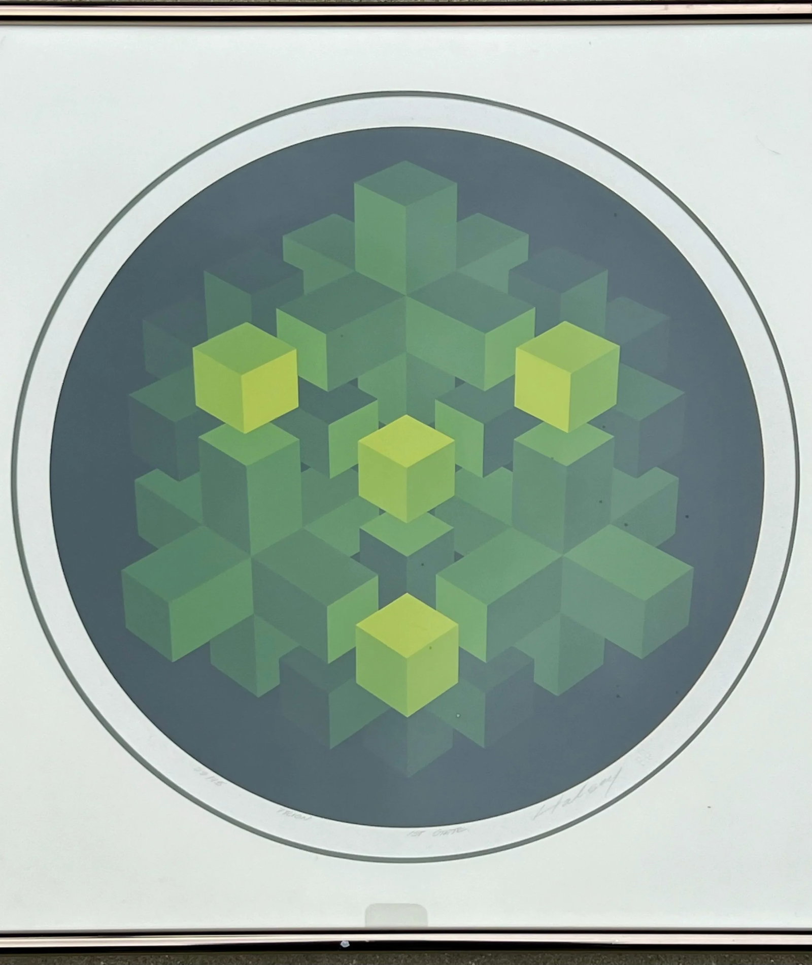 Brian Halsey Mandala Serigraph Trion 1978 Signed Limited Edition 21/75 Portfolio 'A' 1st State - 2