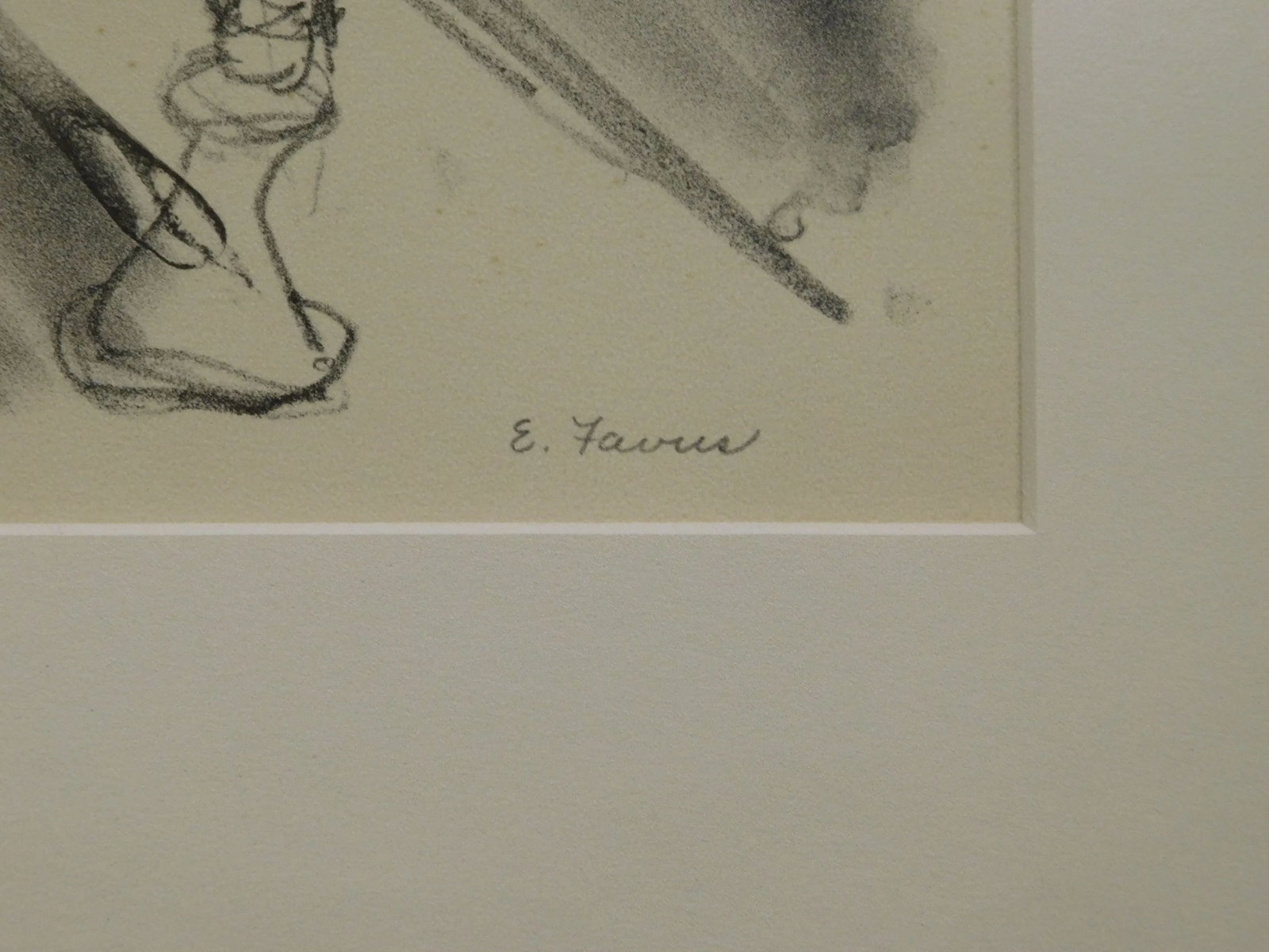 Evelyn Favus Lithograph, Child Playing Chess Signed & Numbered in Pencil 15/20 - 9