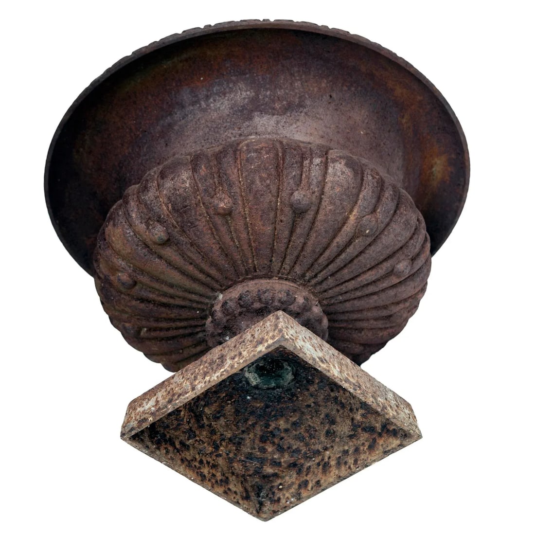 1990s Rusted English Garden Urns, Pair - 9