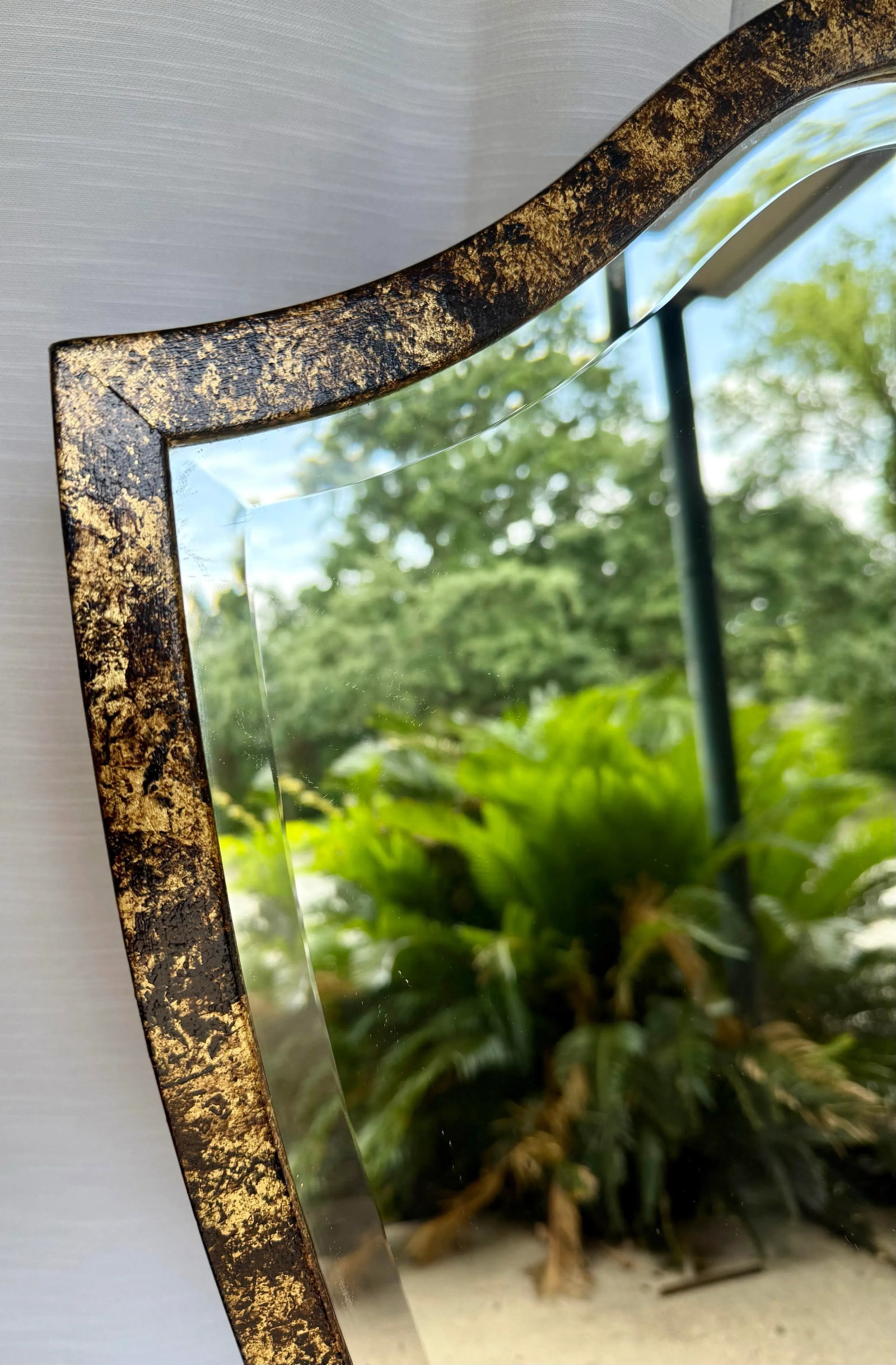 Vintage Newly Painted Hepplewhite Wall Mirror in Faux Tortoiseshell Finish - 2
