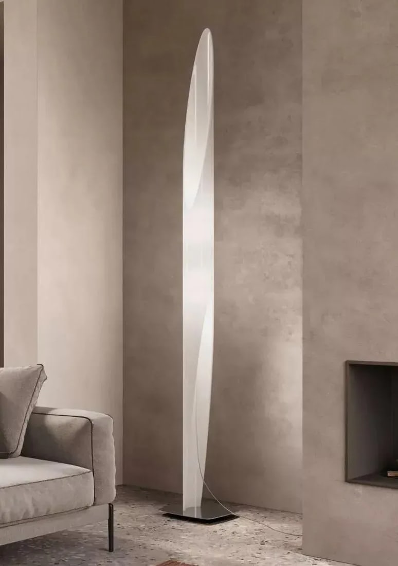 White Shakti Floor Lamp Designed by Marzio Rusconi Clerici Kundalini - 2