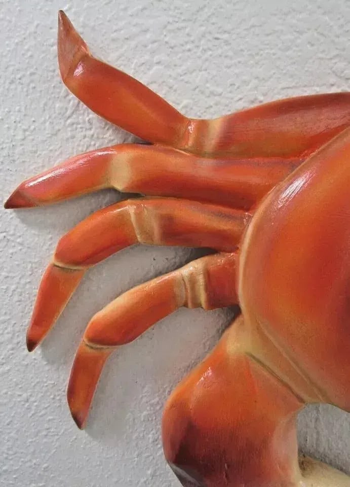 1960s Large Hanging Plastic Stone Crab Sculpture Display - 5