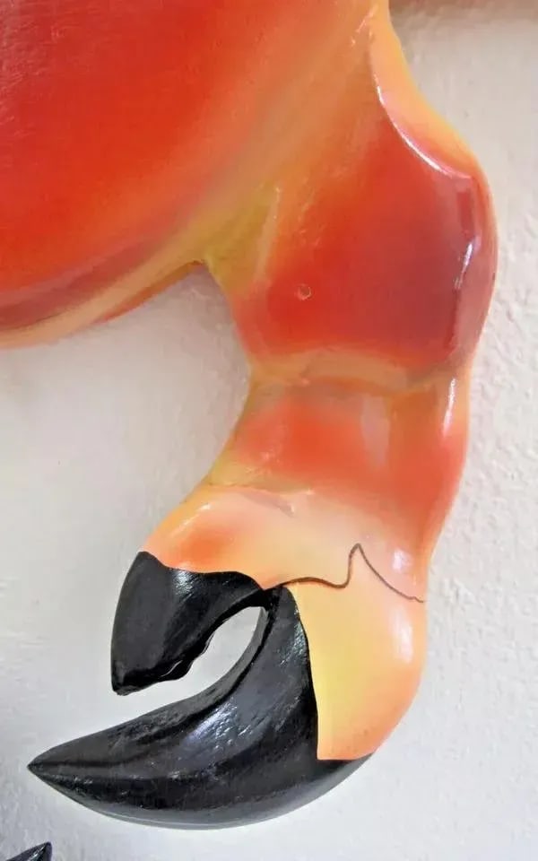 1960s Large Hanging Plastic Stone Crab Sculpture Display - 6
