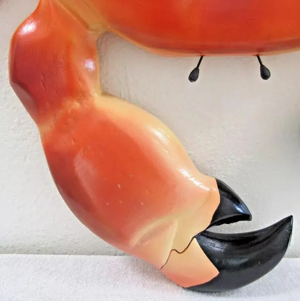 1960s Large Hanging Plastic Stone Crab Sculpture Display - 7